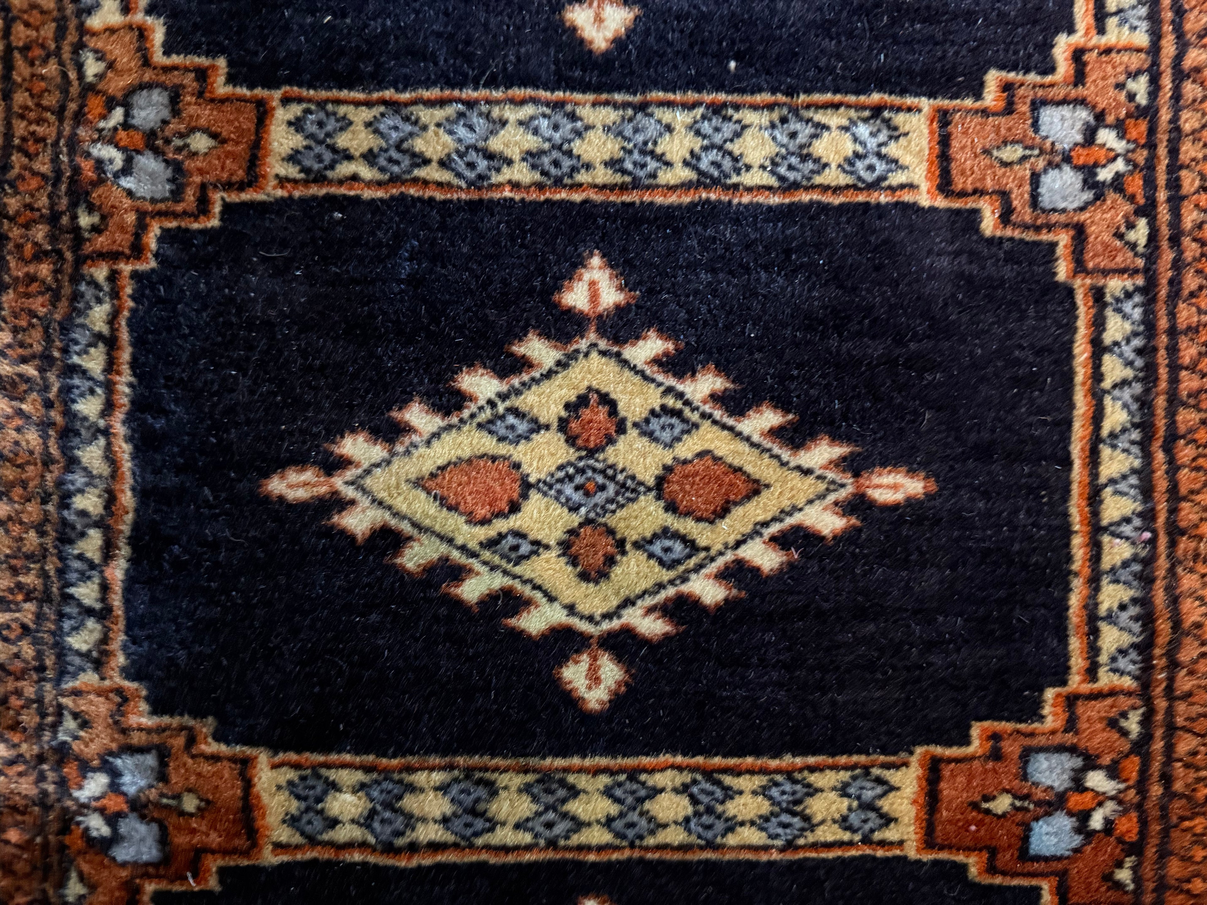 Handgeknoopte vintage loper – Baluchi stijl – ca. 280 × 75 cm