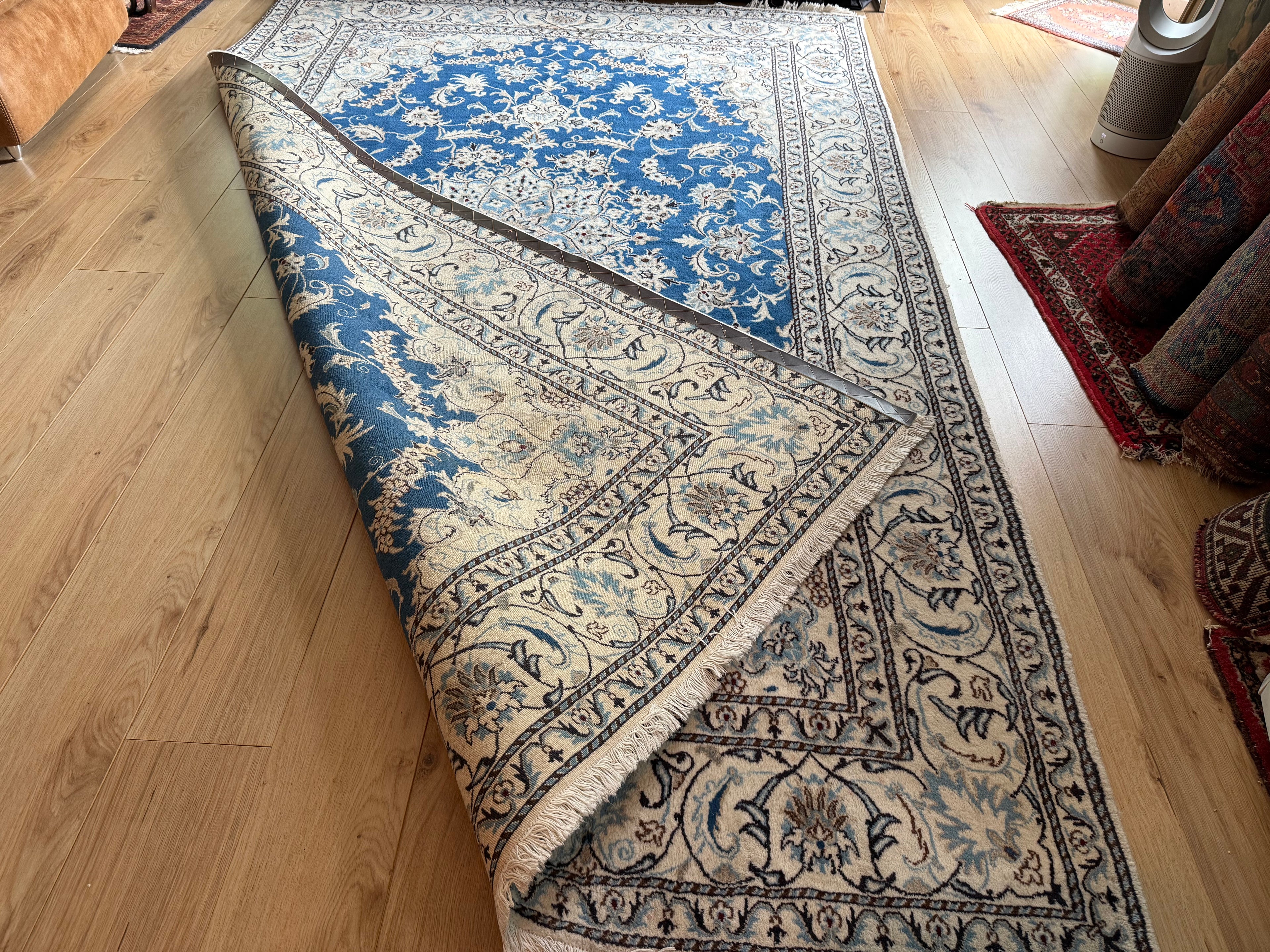 Handgeknoopt vintage oosters tapijt – Nain stijl – ca. 196 × 310 cm