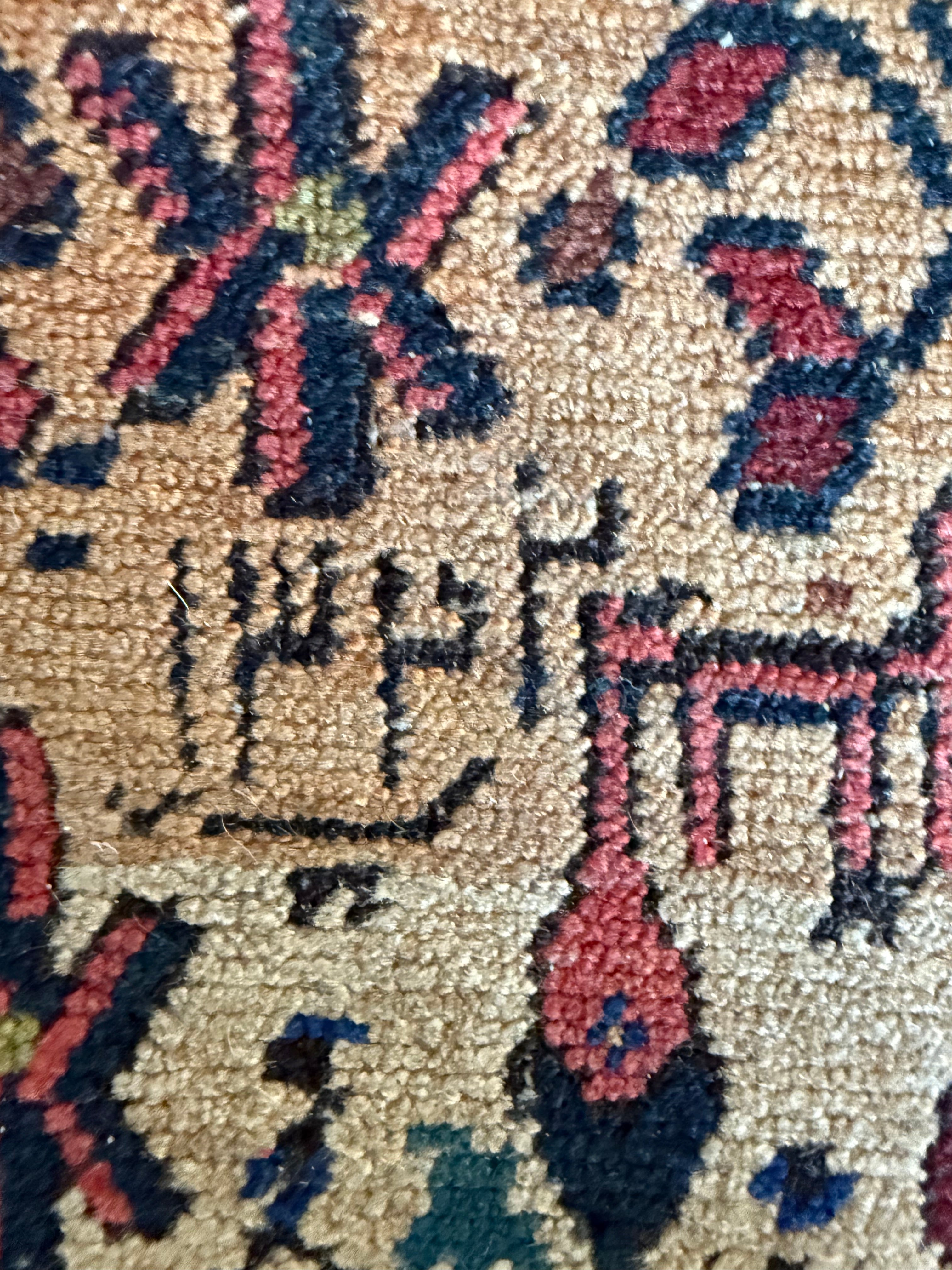 Handgeknoopt vintage tapijt Oosters Malayer stijl – ca. 137 × 163 cm