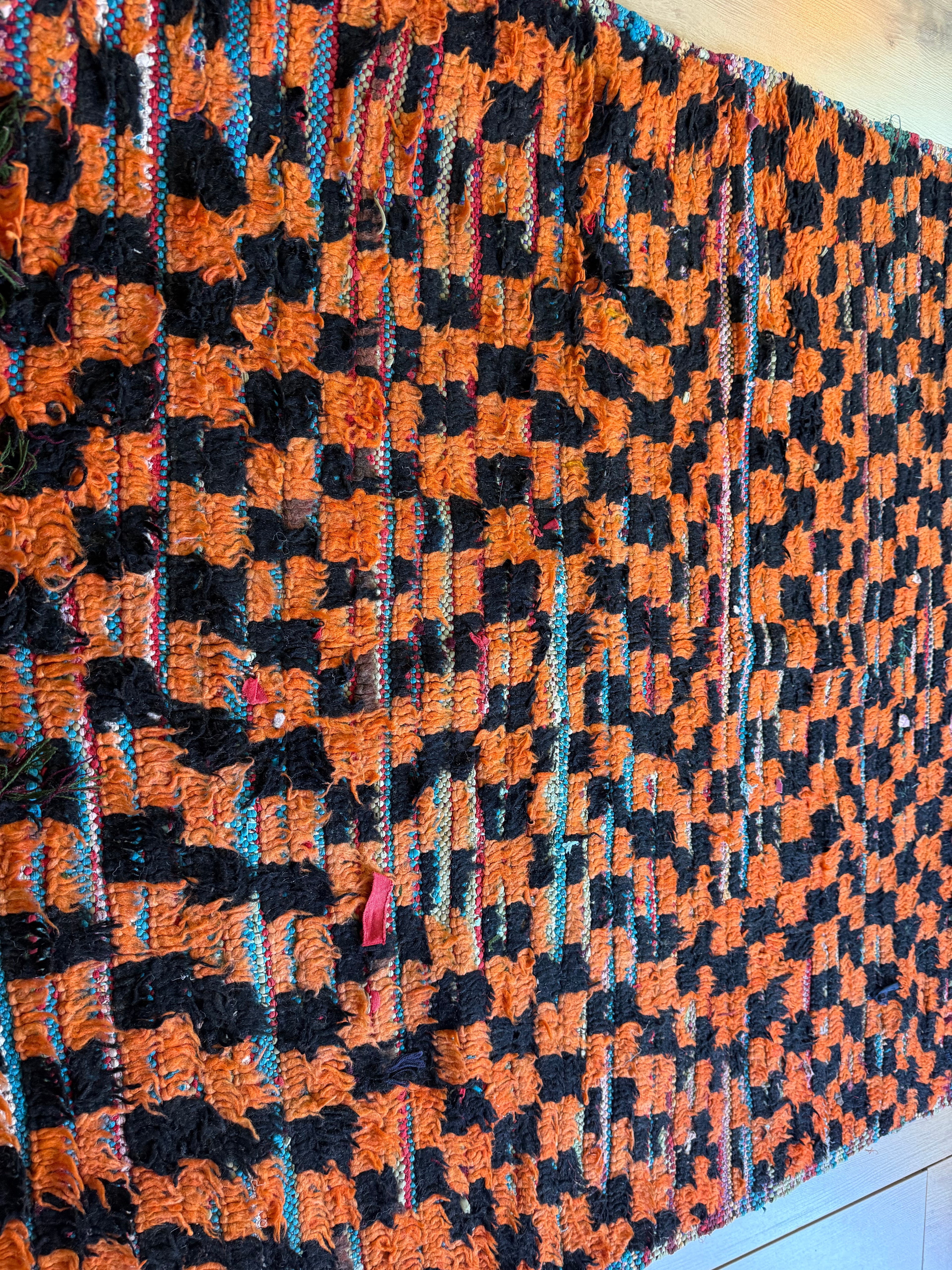 Vintage Boucherouite Rug – 211 × 120 cm