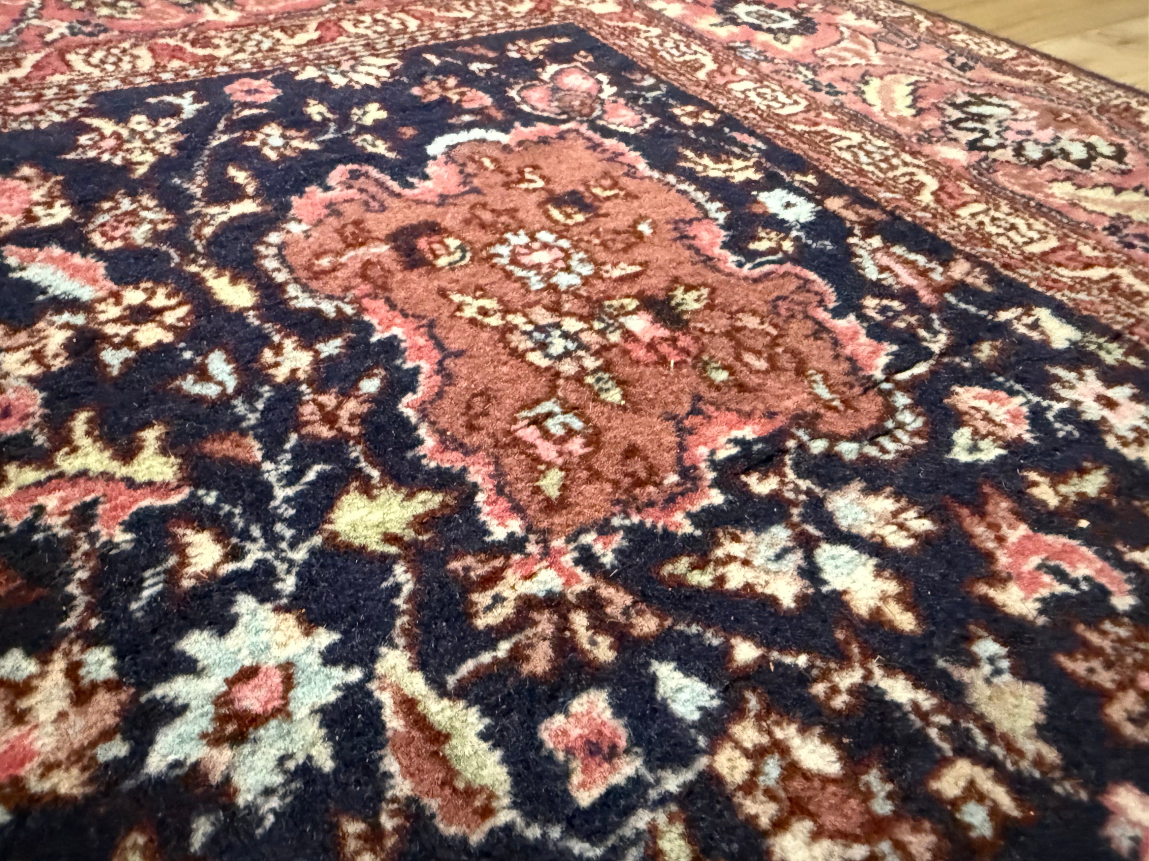 Handgeknoopt vintage Tabriz-stijl tapijt – ca. 208 x 128 cm