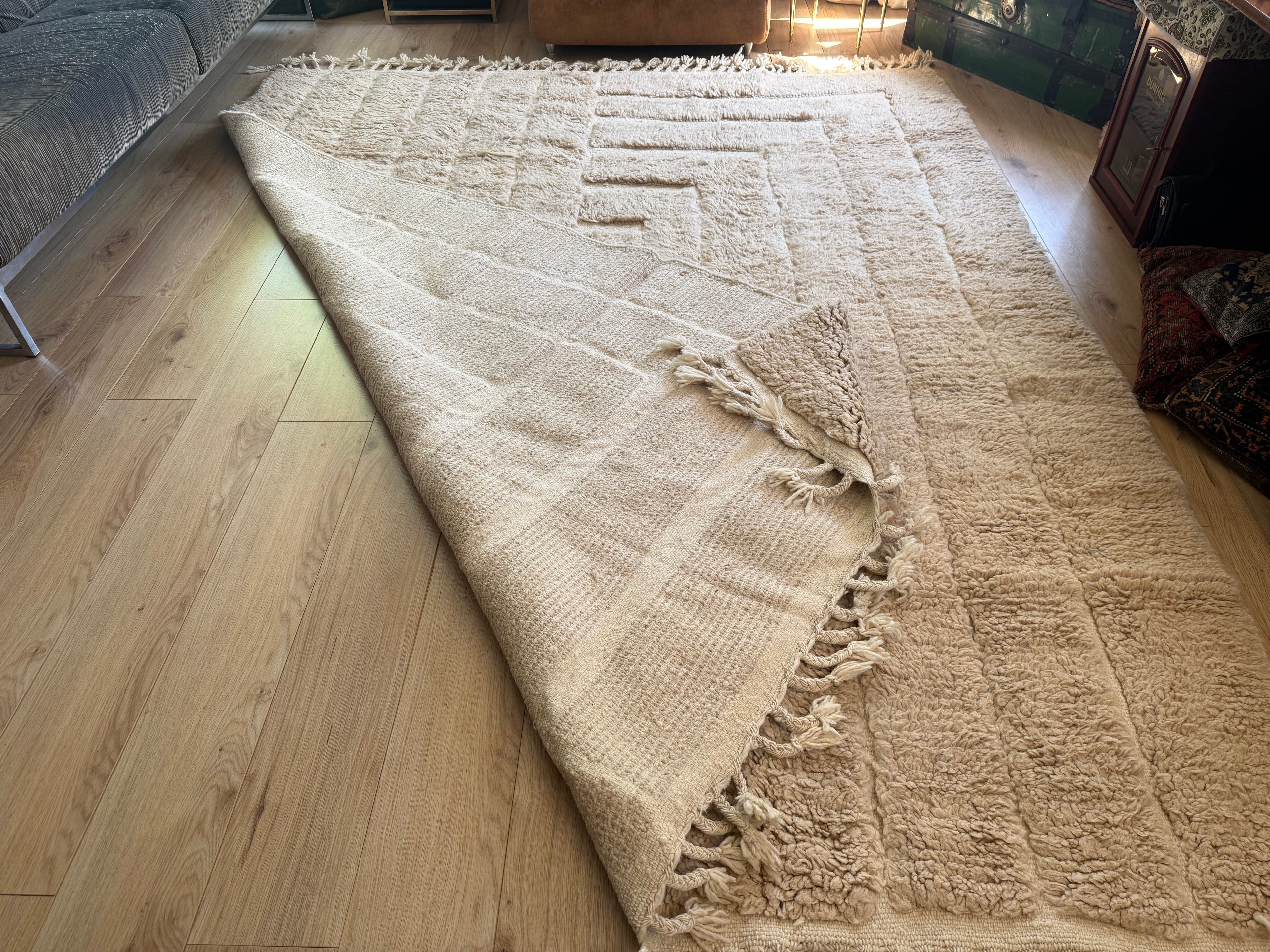 Vintage Moroccan Relief Carpet 311 × 234 cm