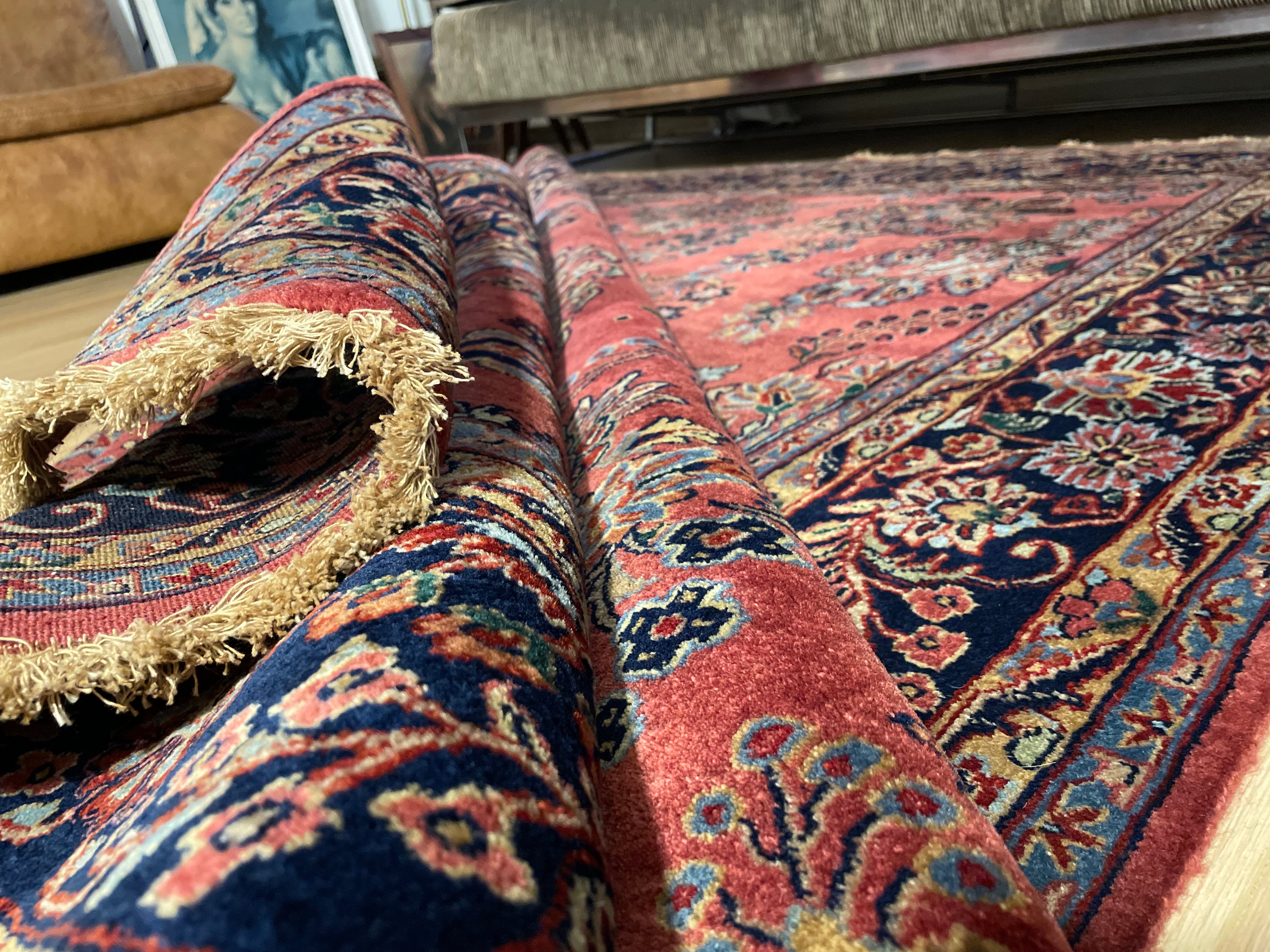 Handgeknoopt Oosterse Sarough tapijt – India – ca. 295 × 202 cm