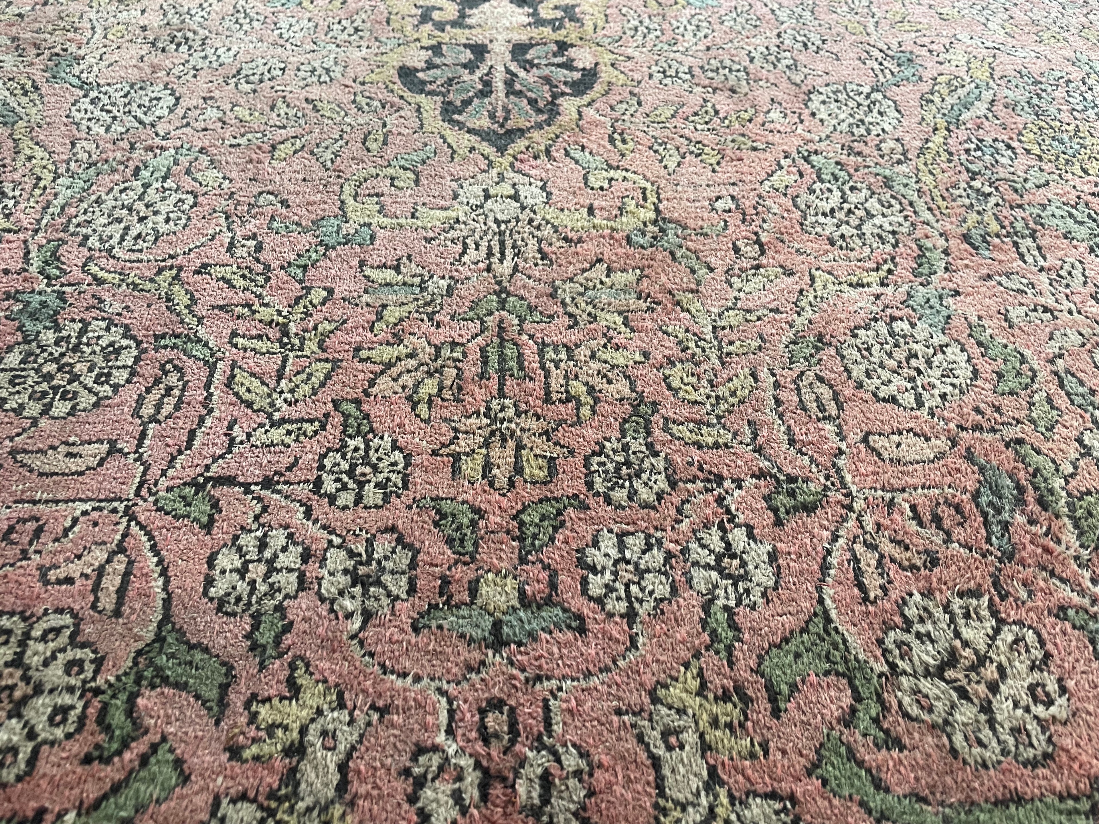 Hand-knotted vintage Kashmir carpet – approx. 325 × 216 cm