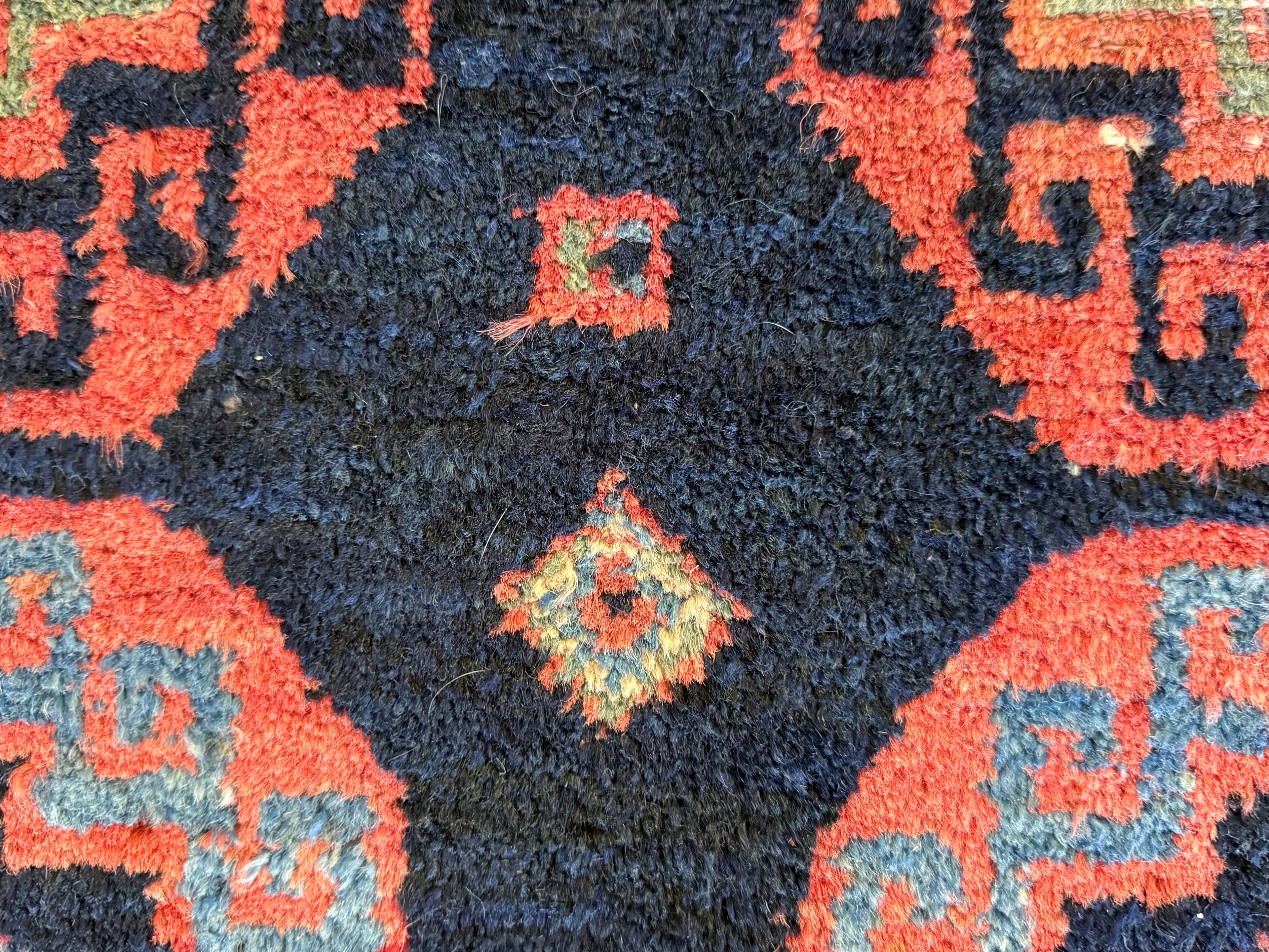 Handgeknoopt vintage tapijt – Zuid-Kaukasus (Karabagh / Kazak-stijl) – ca. 125 × 194 cm
