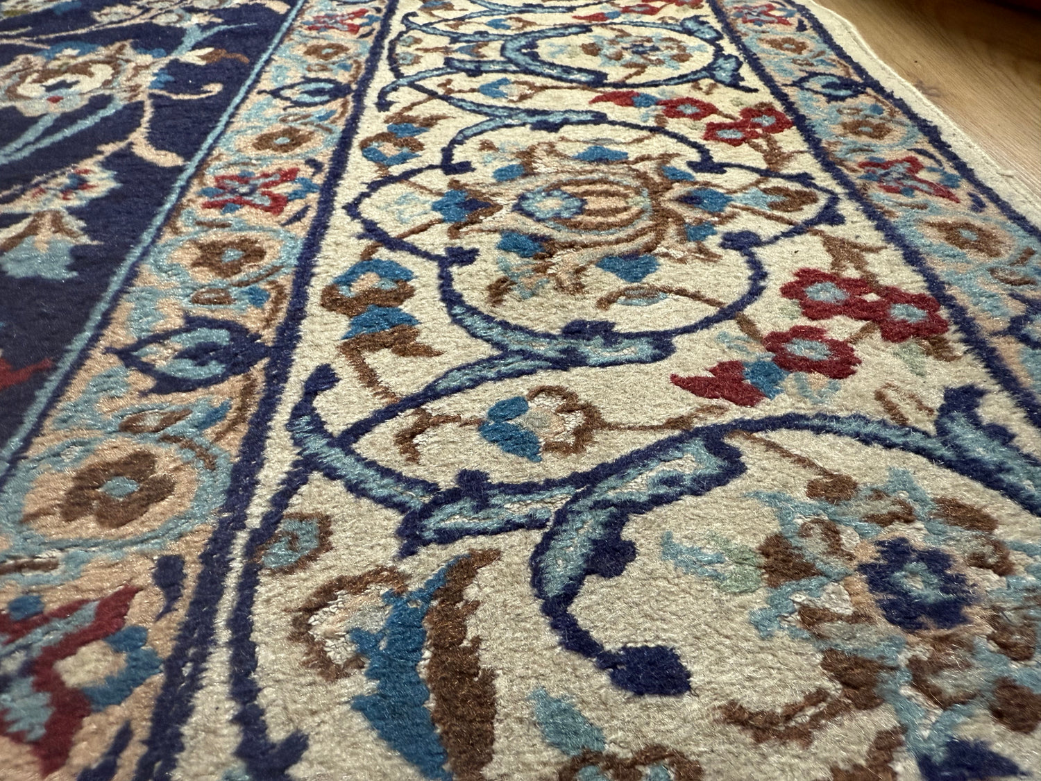 Tapete clássico vintage feito à mão – aprox. 315 × 208 cm