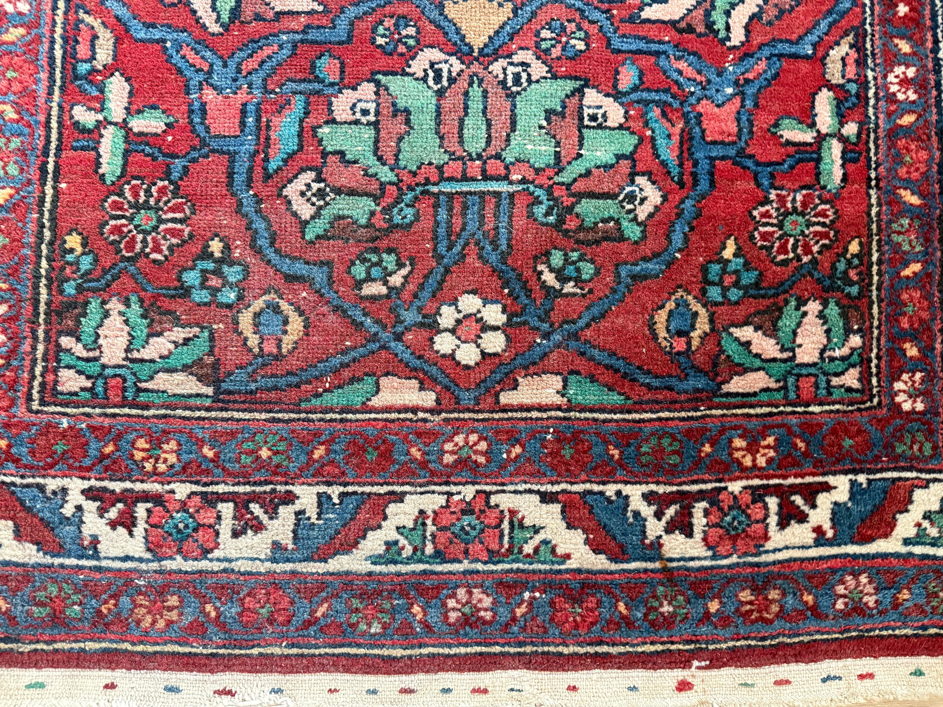 vintage Oosters Tapijt handgeknoopt– 104x194 cm