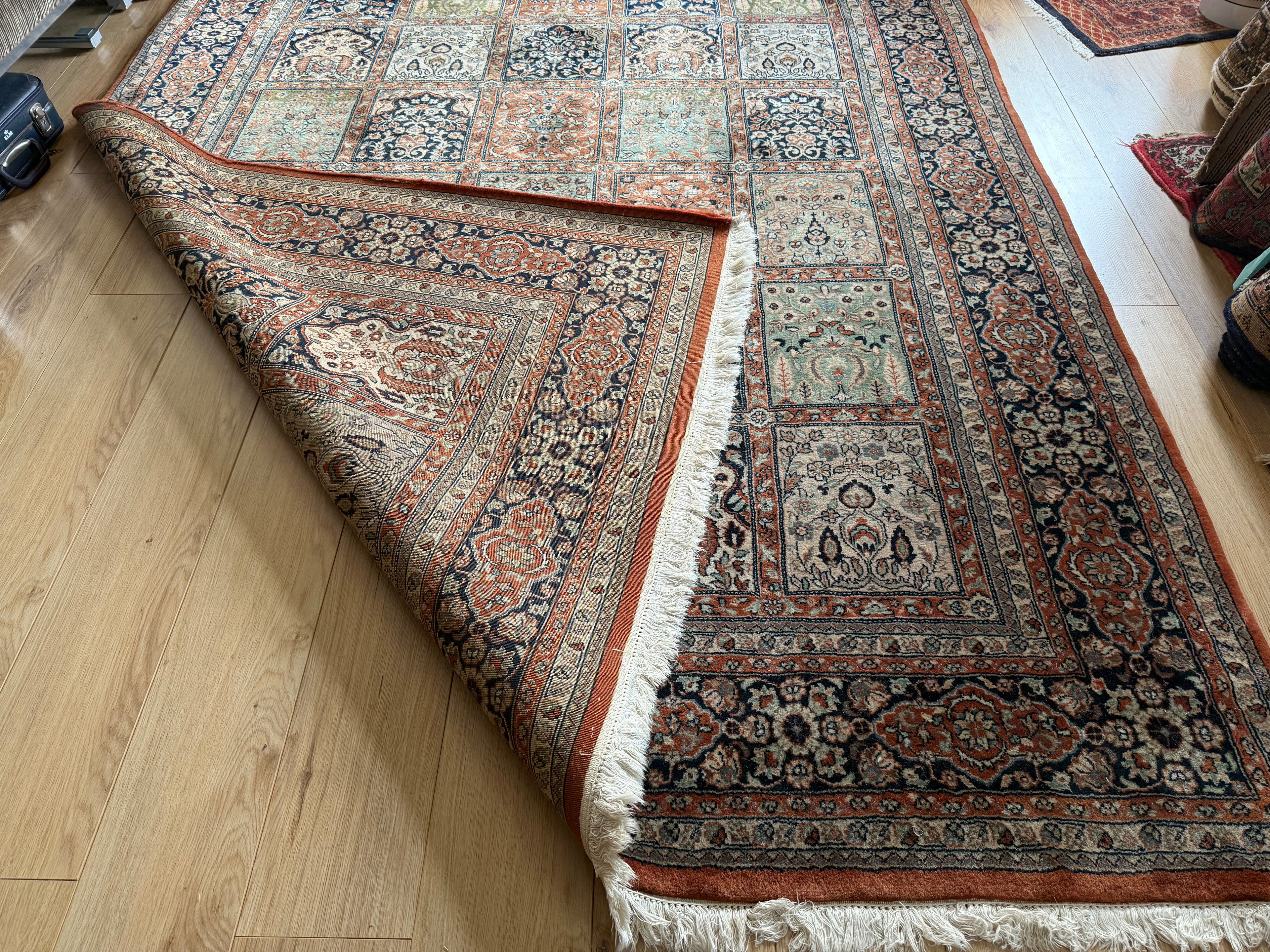 Handgeknoopt vintage Oosters India Bachtiari stijl tapijt – ca. 310 × 206 cm