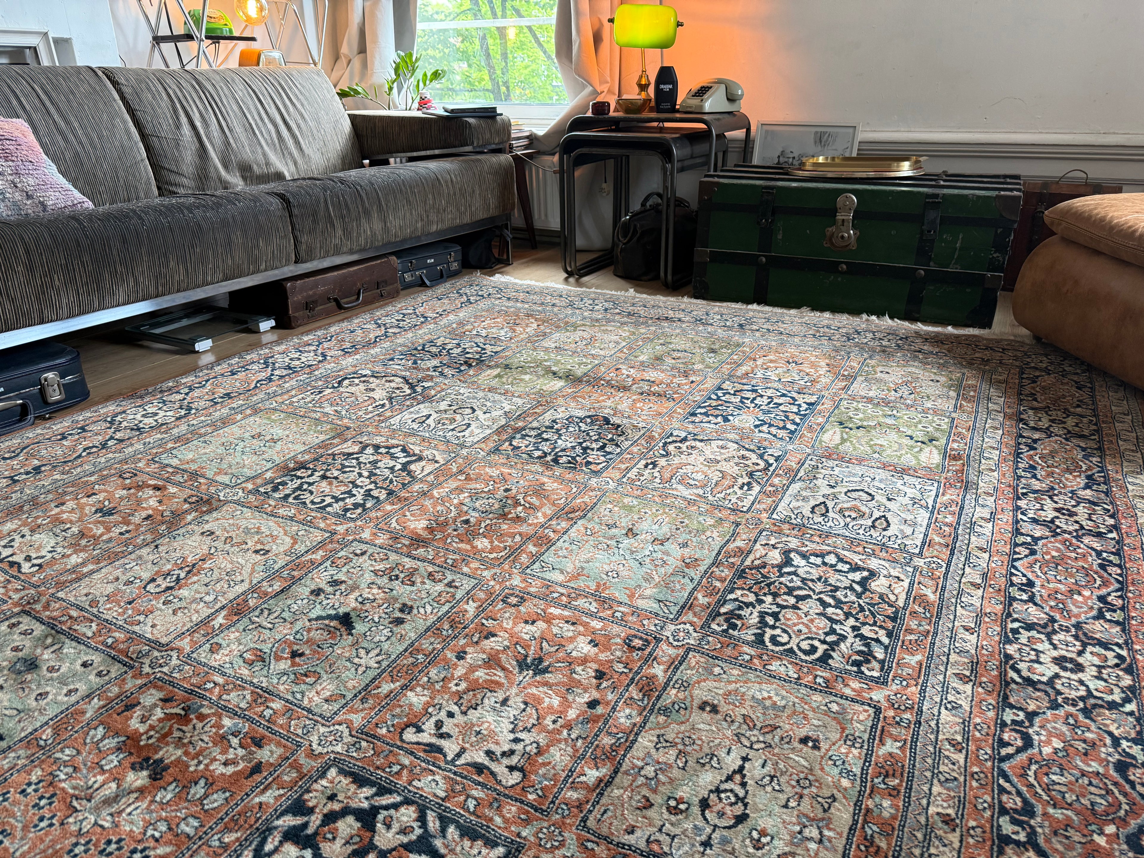 Handgeknoopt vintage Oosters India Bachtiari stijl tapijt – ca. 310 × 206 cm