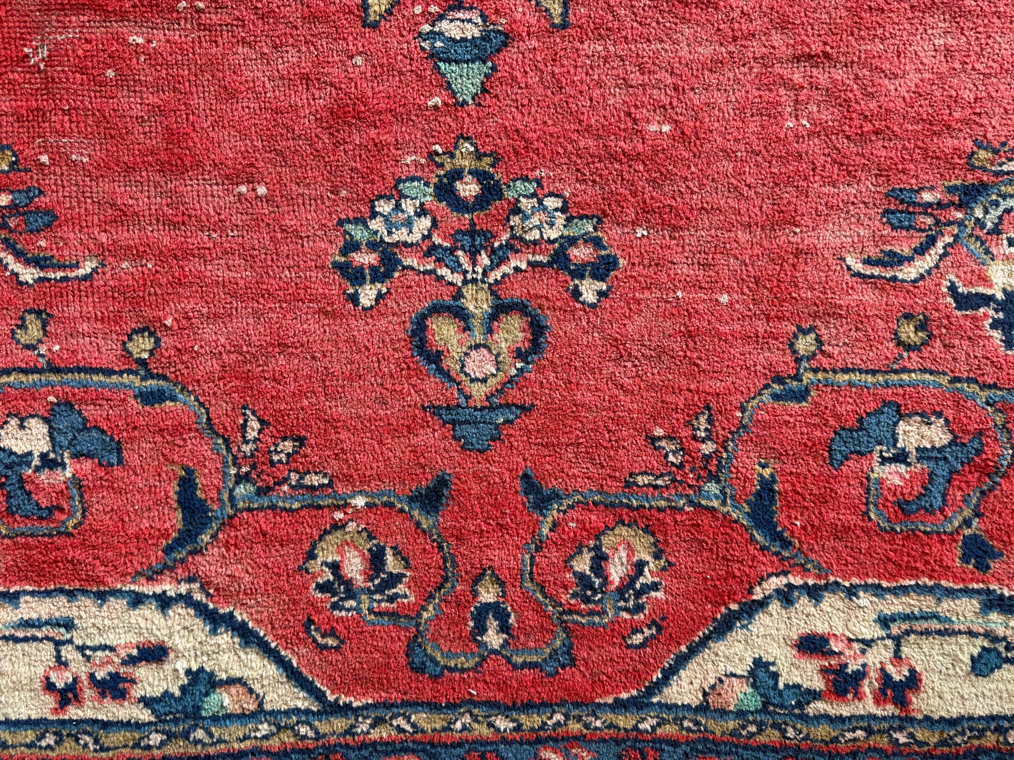 Handgeknoopt vintage Oosters Tapijt Kashan stijl – ca. 213 × 292 cm