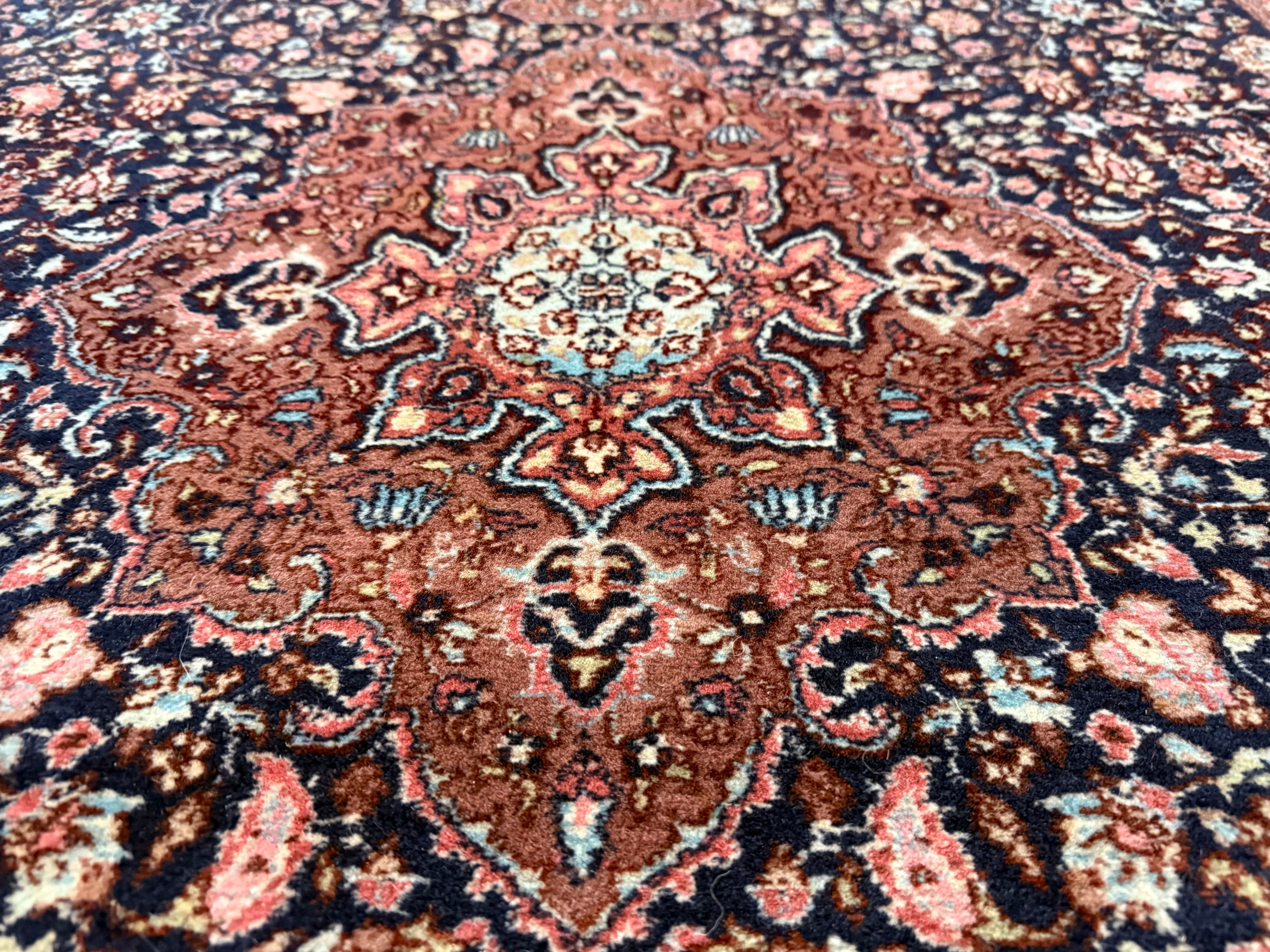 Handgeknoopt vintage Tabriz-stijl tapijt – ca. 208 x 128 cm