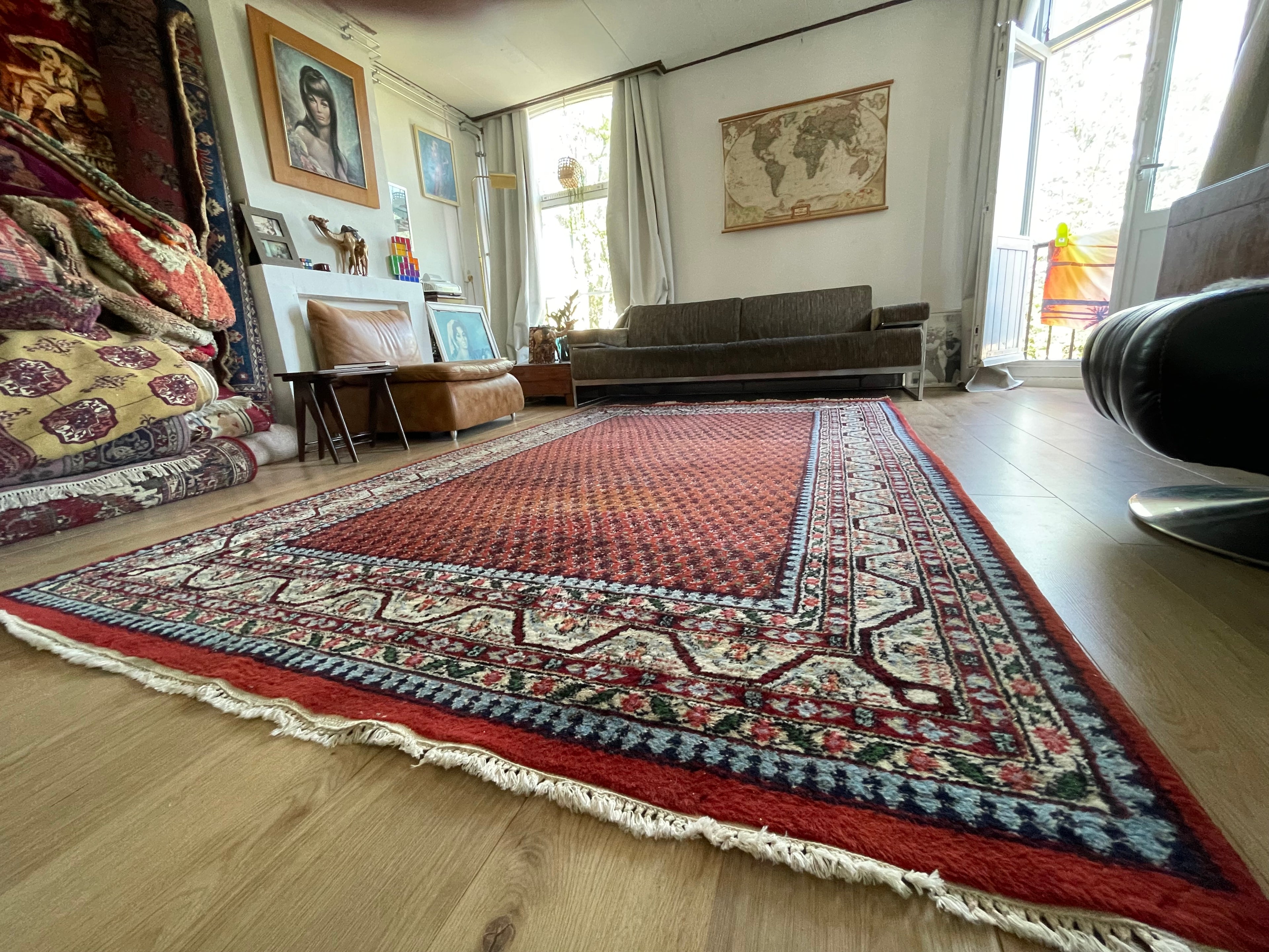 Handgeknoopt vintage vloerkleed – Sarough Mir – ca. 295 × 192 cm