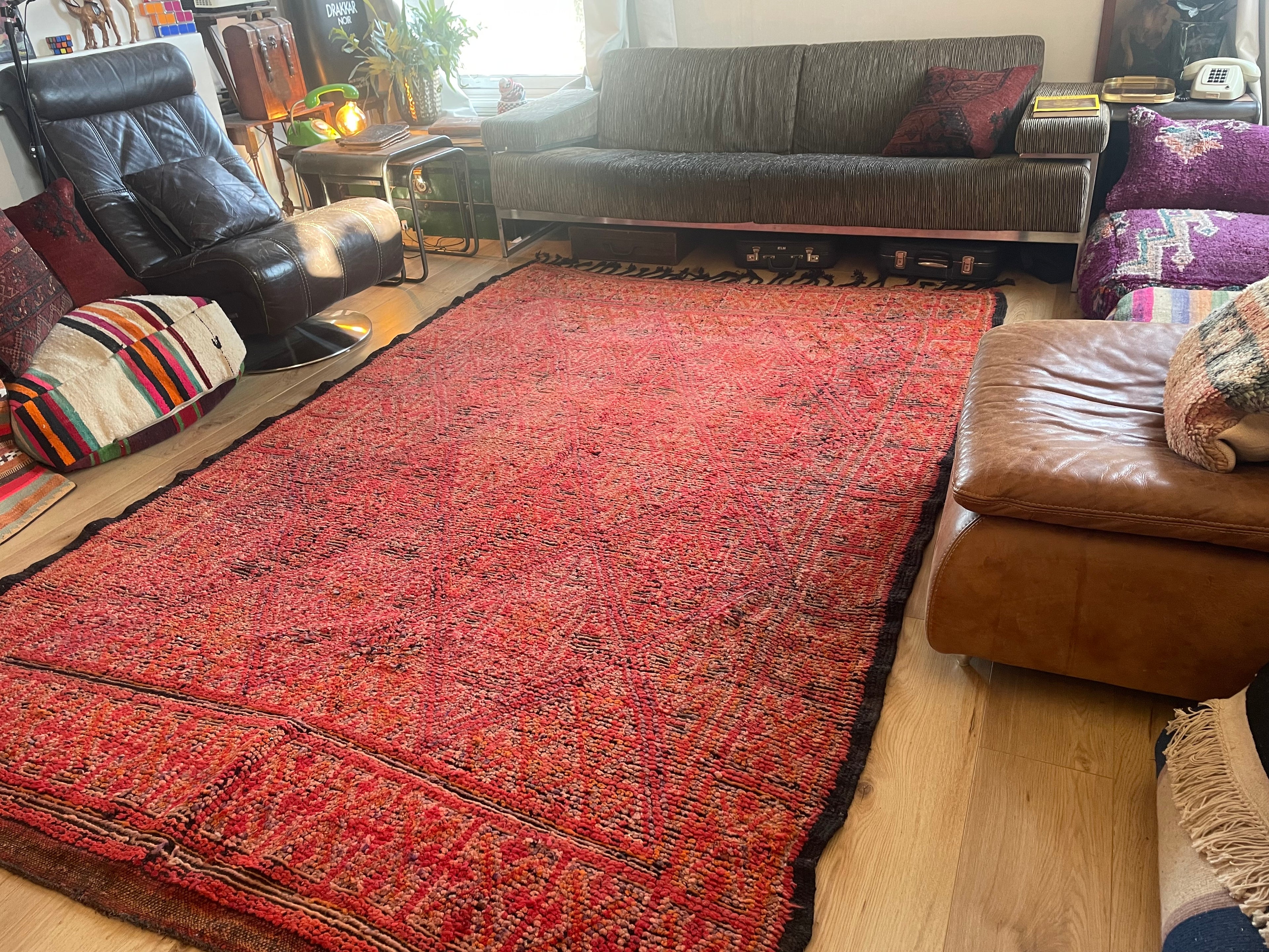 Handgeknoopt vintage Talsint tapijt – Marokko – ca. 296 × 187 cm