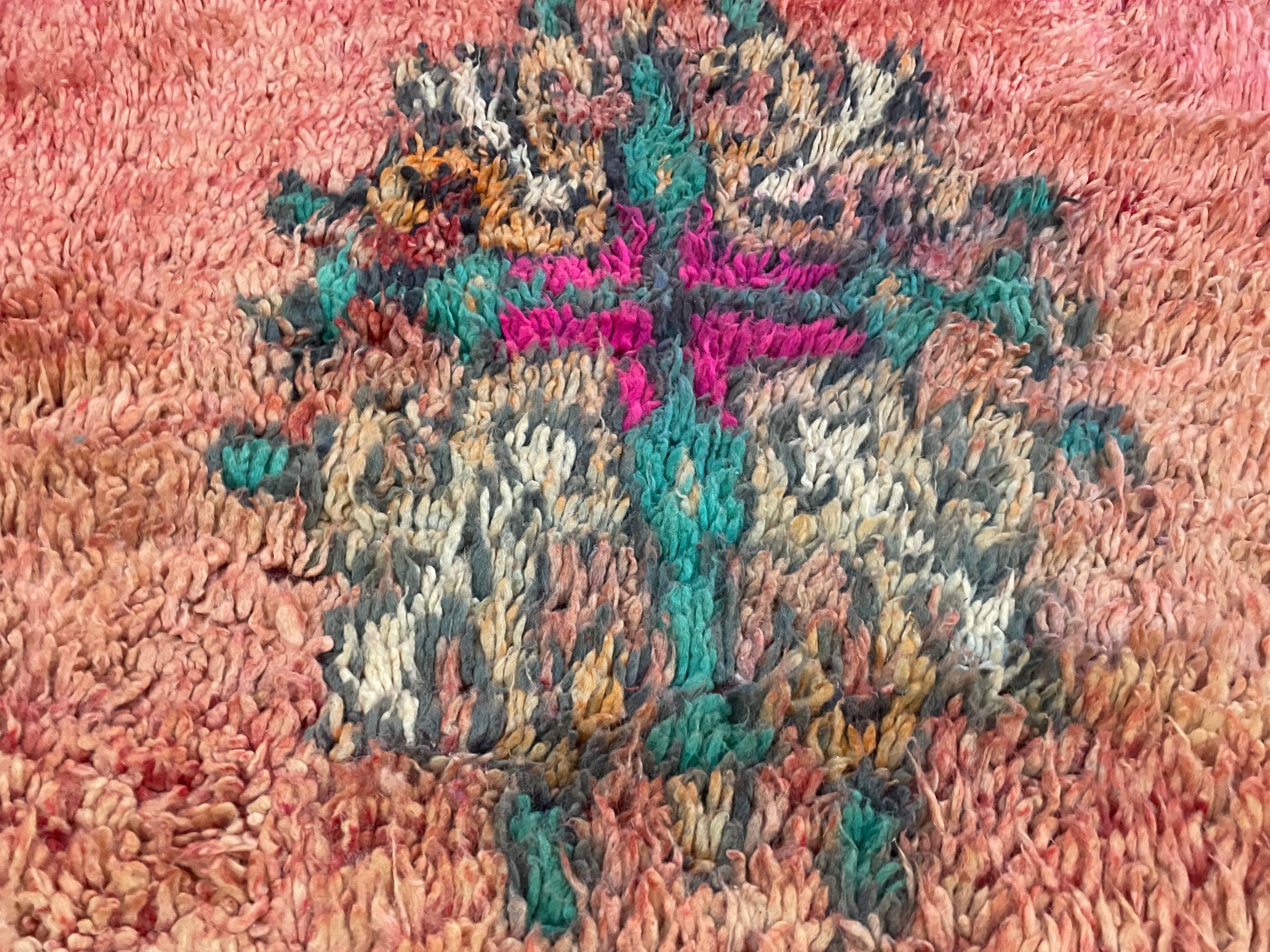 Handgeknoopt vintage tapijt Marokkaans Boucherouite ca. 323 × 193 cm