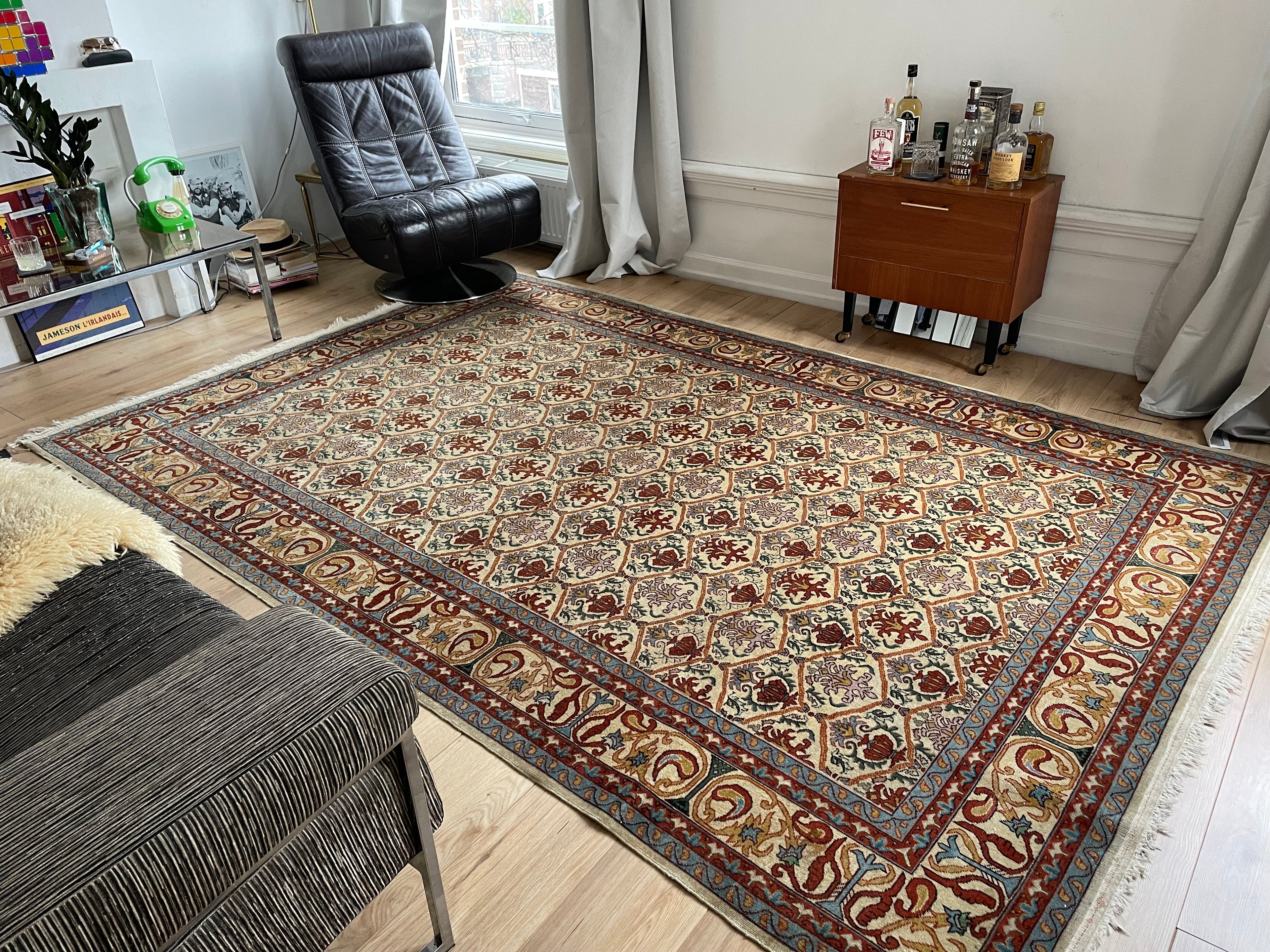 Handgeknoopt vintage tapijt – ca. 290 × 200 cm