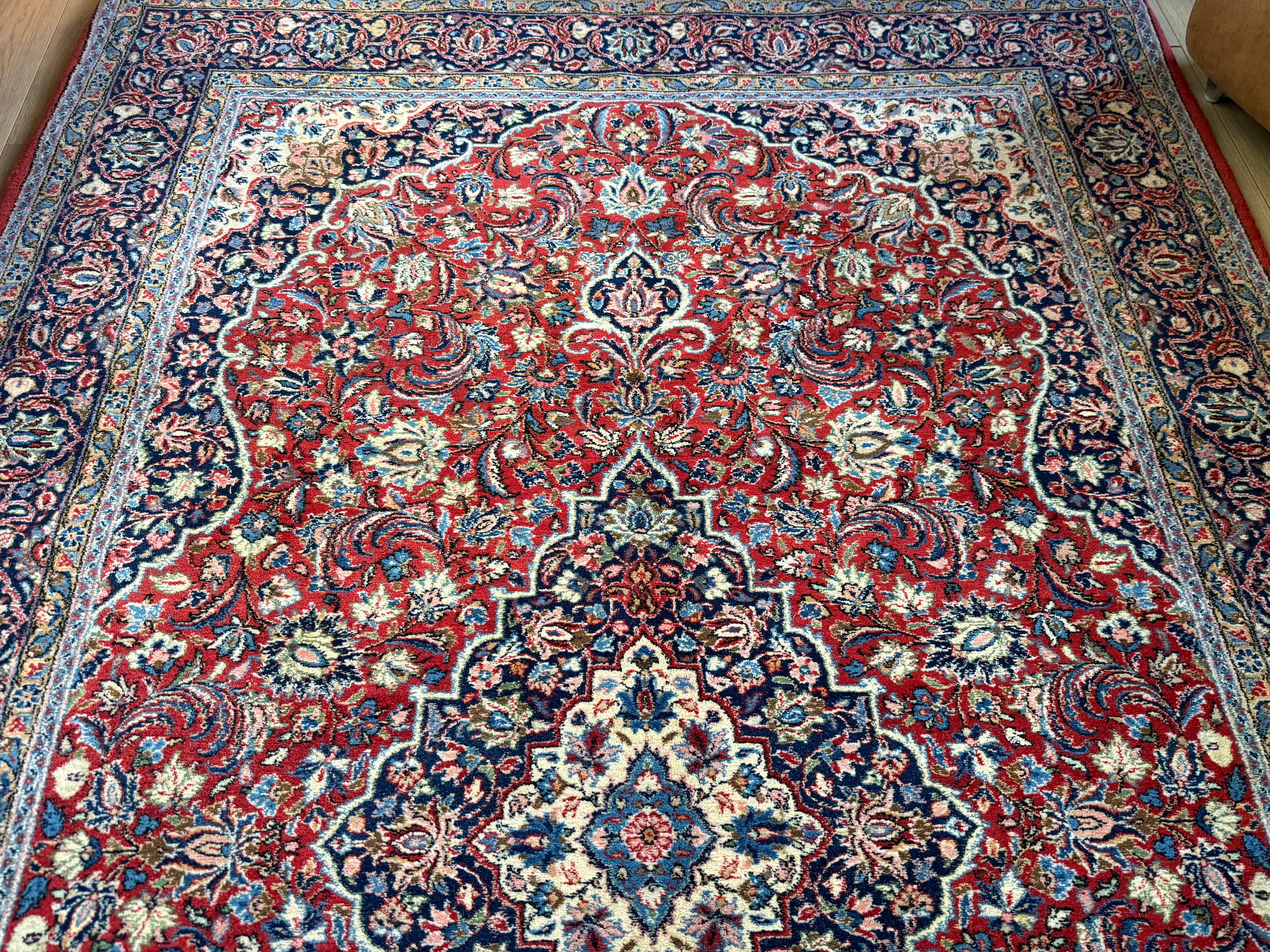 Vintage hand-knotted classic carpet 243 × 148 cm