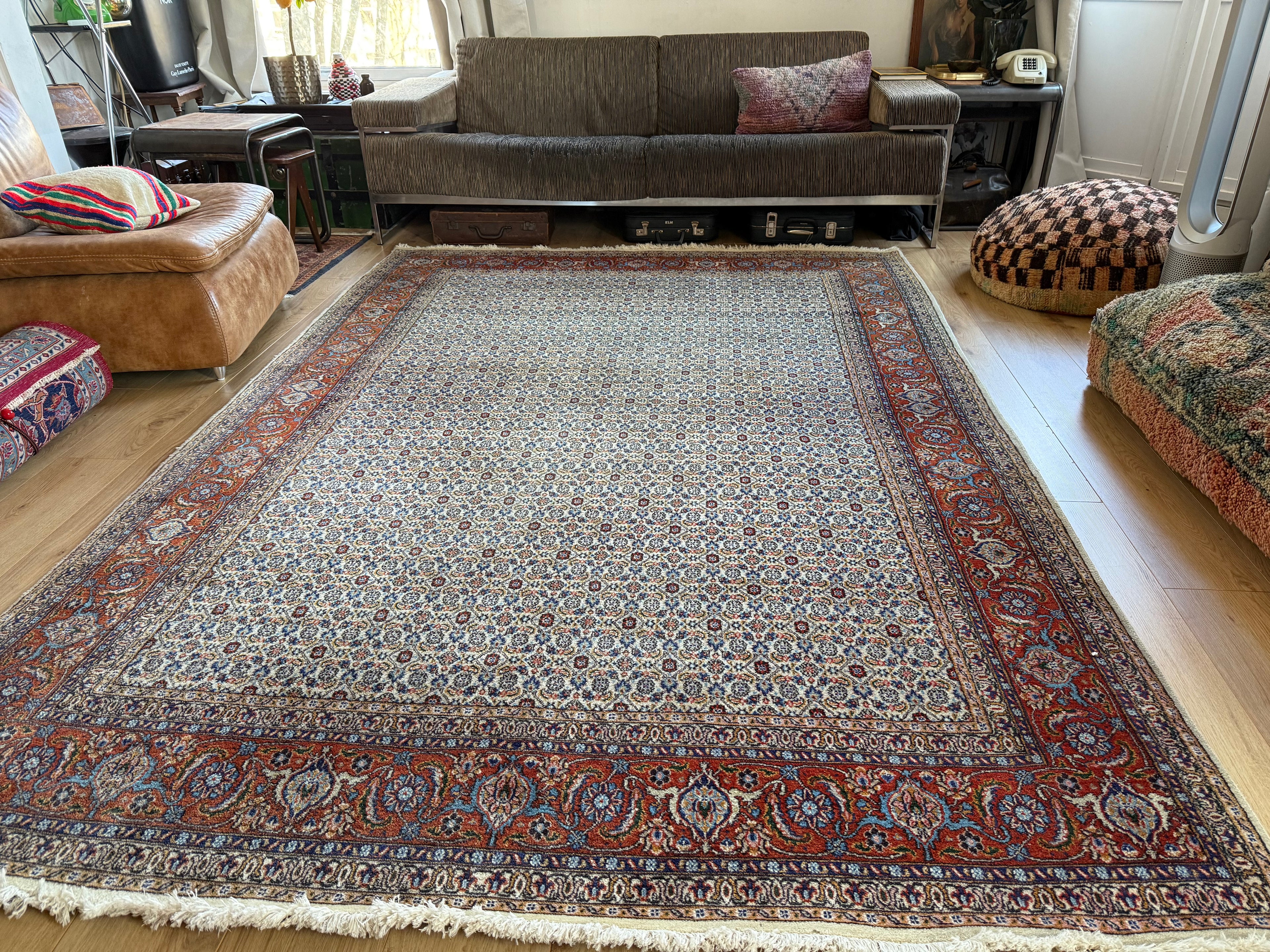 Handgeknoopt vintage oosters tapijt – Moud stijl – ca. 280 × 198 cm