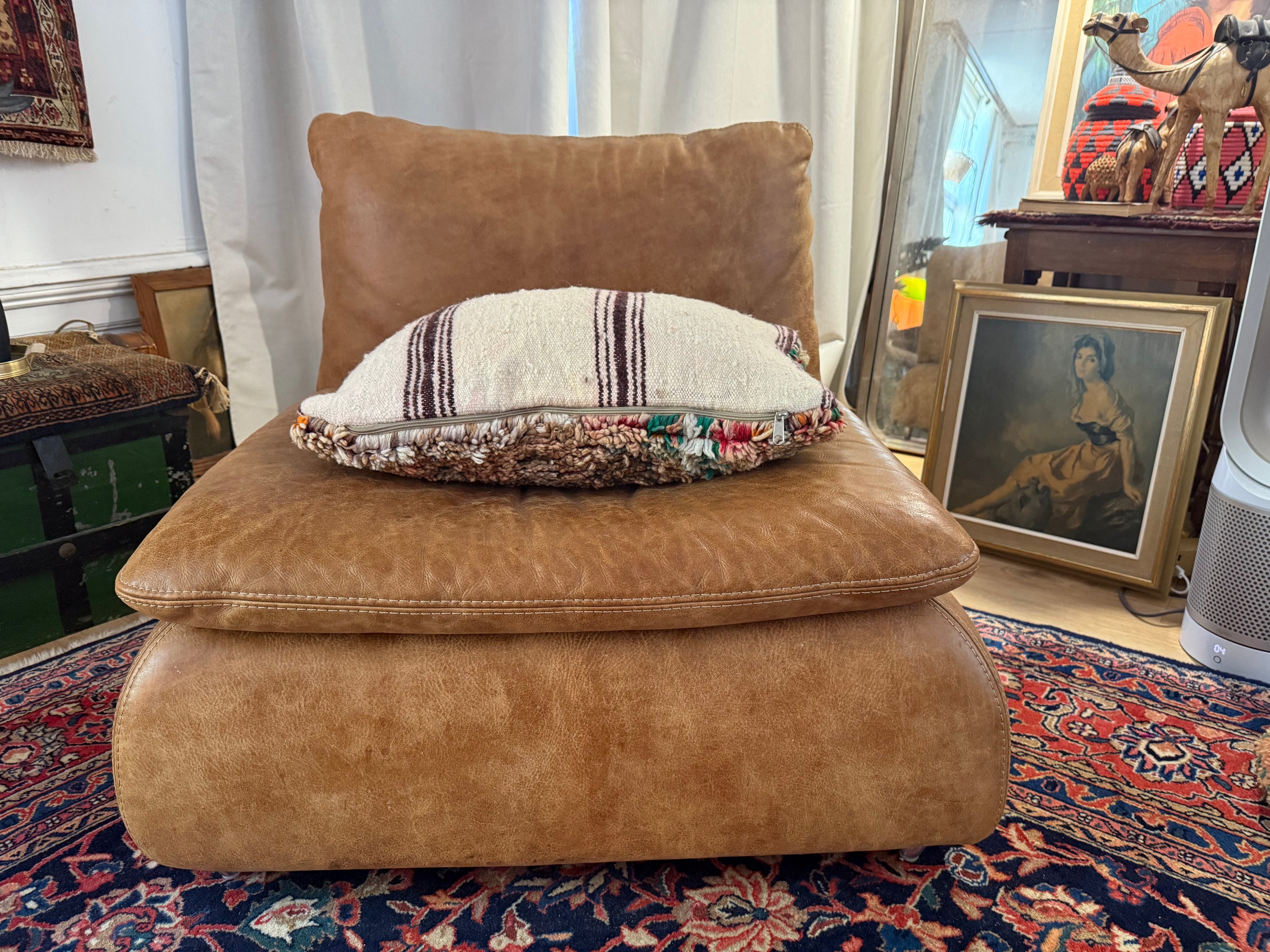 Handgemaakt kussen van een vintage Marokkaans tapijt ca. 60 × 40 cm