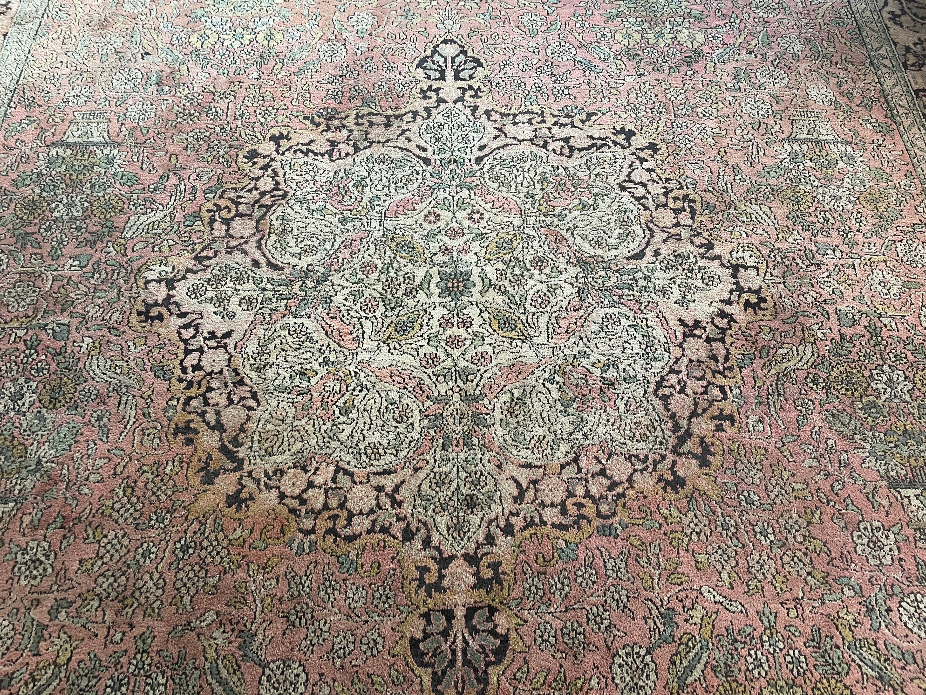 Hand-knotted vintage Kashmir carpet – approx. 325 × 216 cm