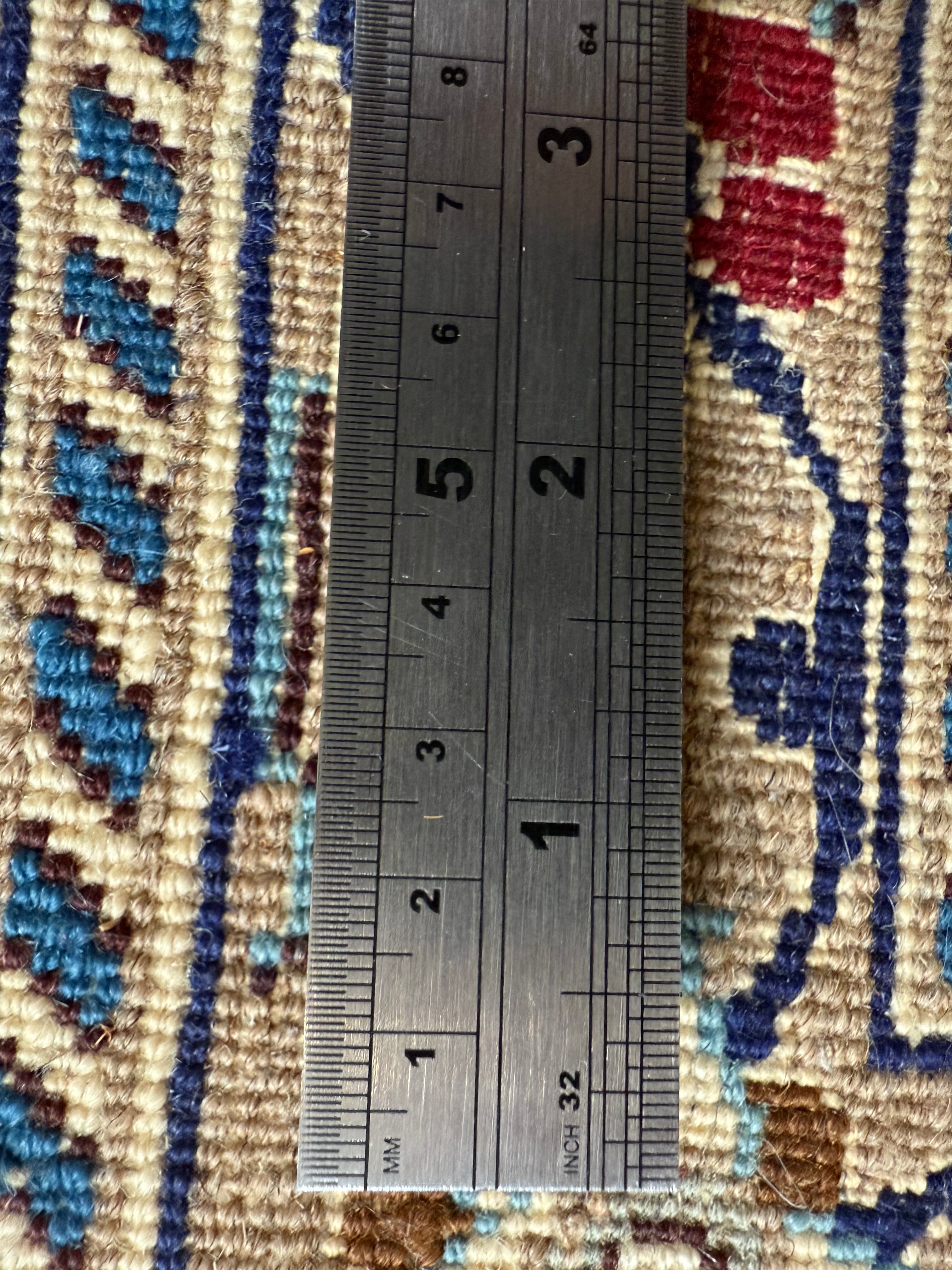Handgeknoopt vintage Nain stijl tapijt – ca. 355 × 248 cm