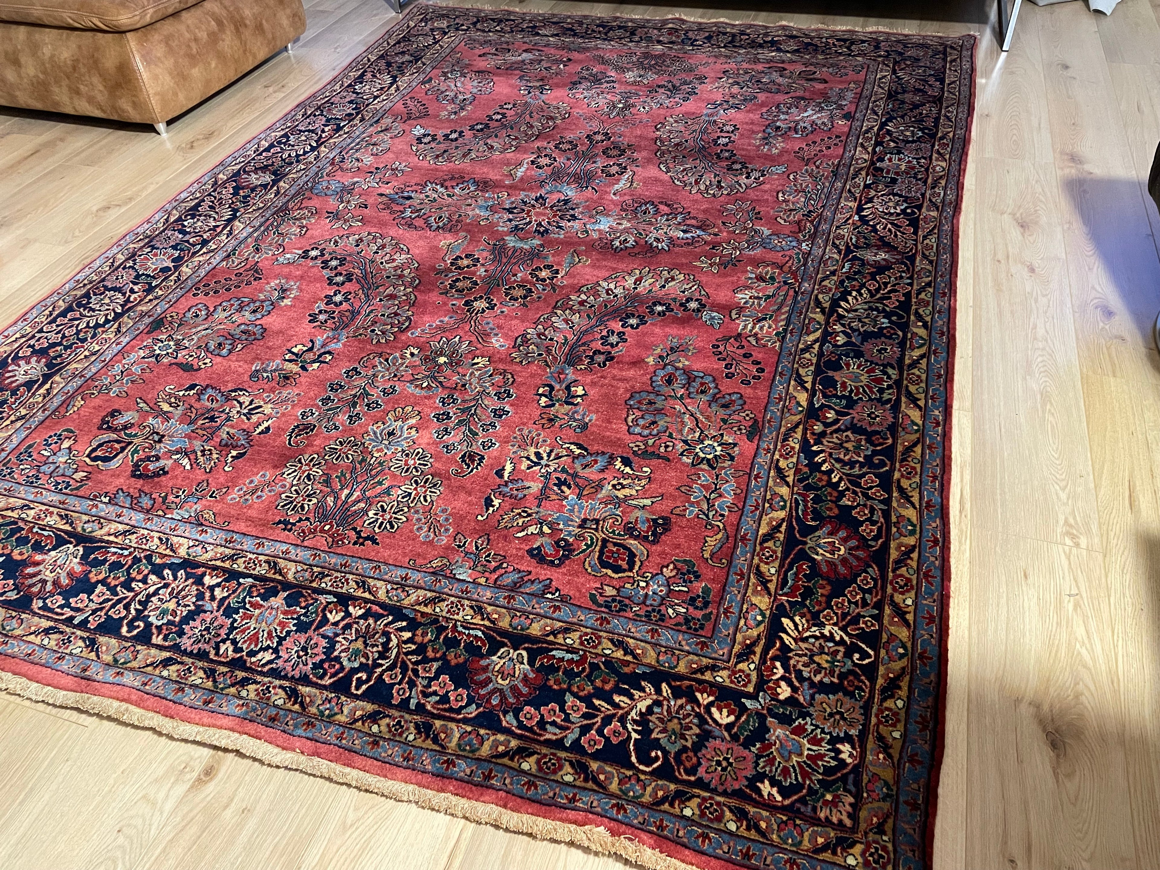 Handgeknoopt Oosterse Sarough tapijt – India – ca. 295 × 202 cm