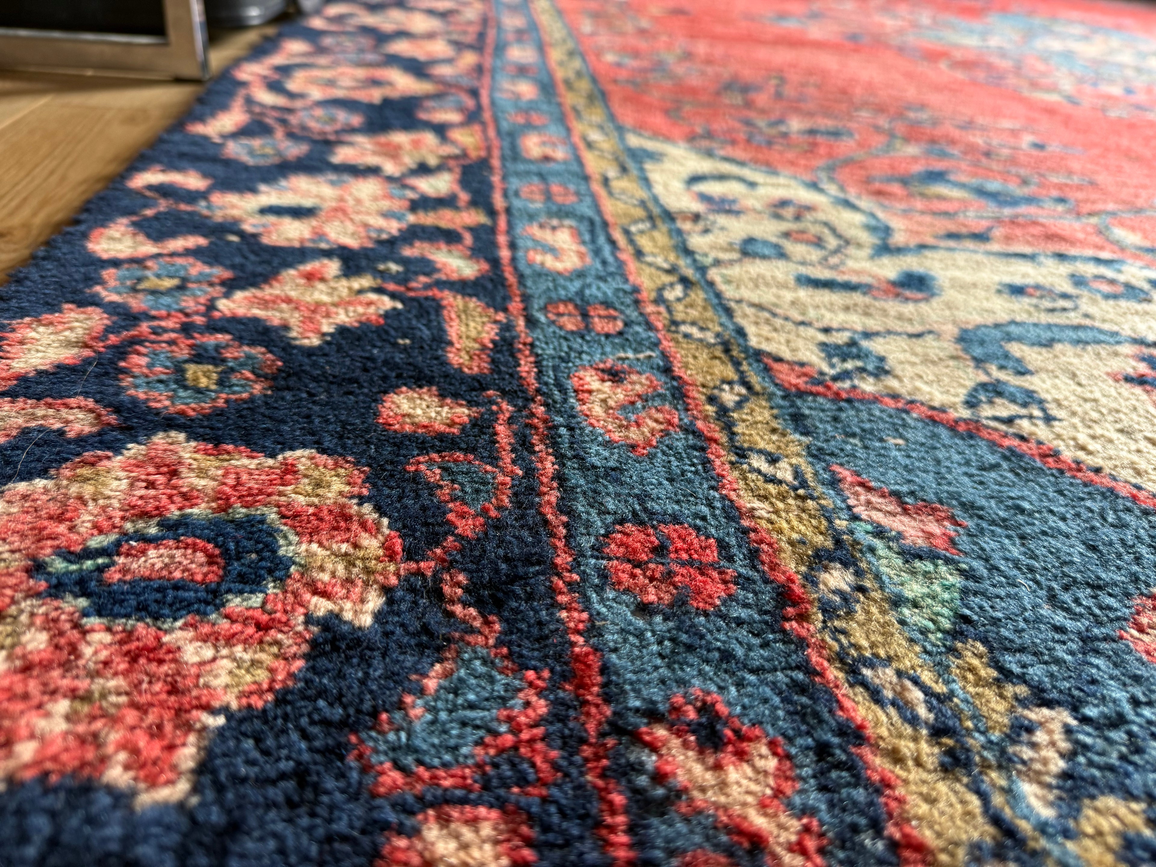 Handgeknoopt vintage Oosters Tapijt Kashan stijl – ca. 213 × 292 cm
