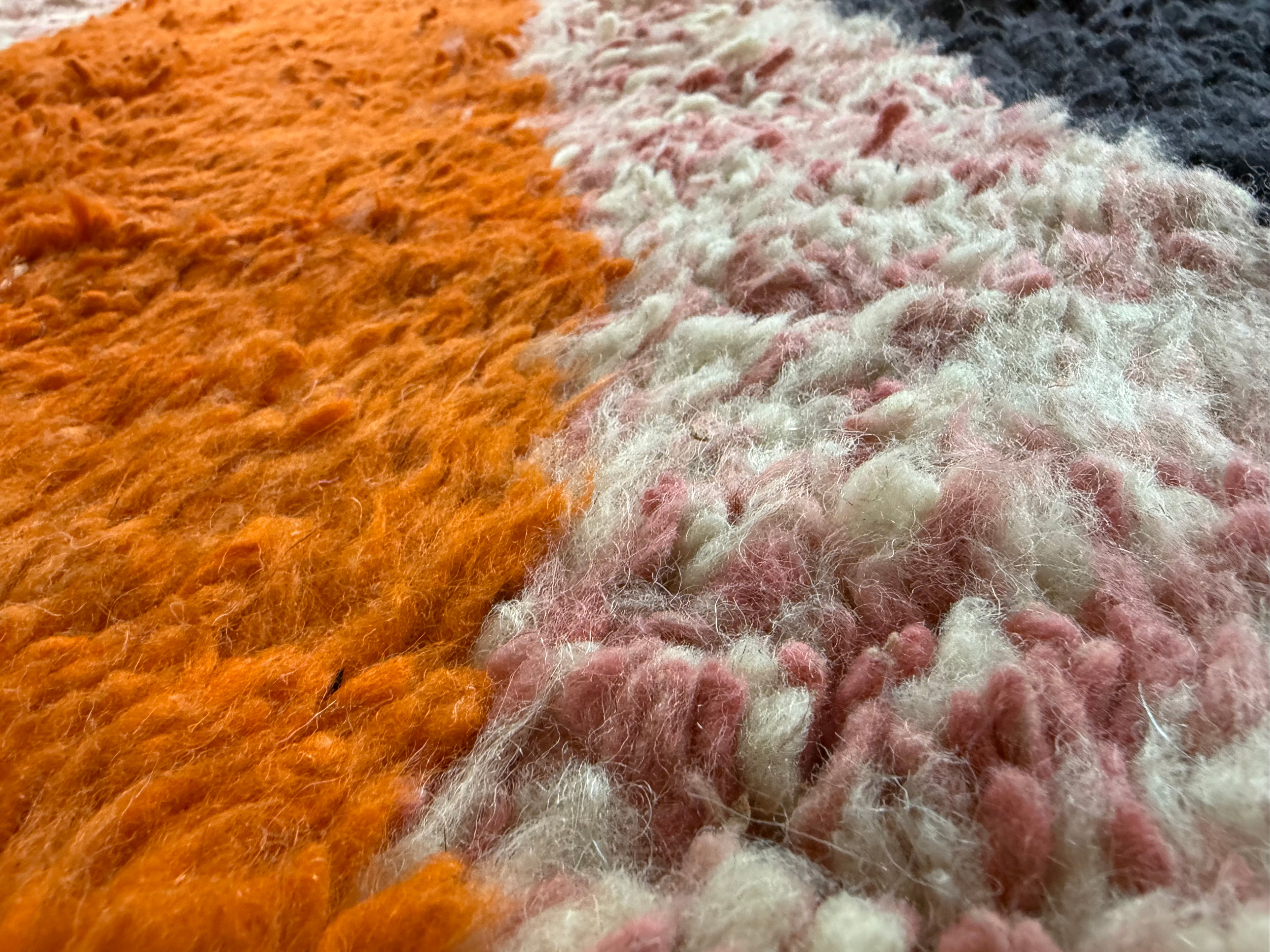 Tapete Vintage de Design Pós-Moderno – Feito à Mão no Marrocos – 320 × 201 cm