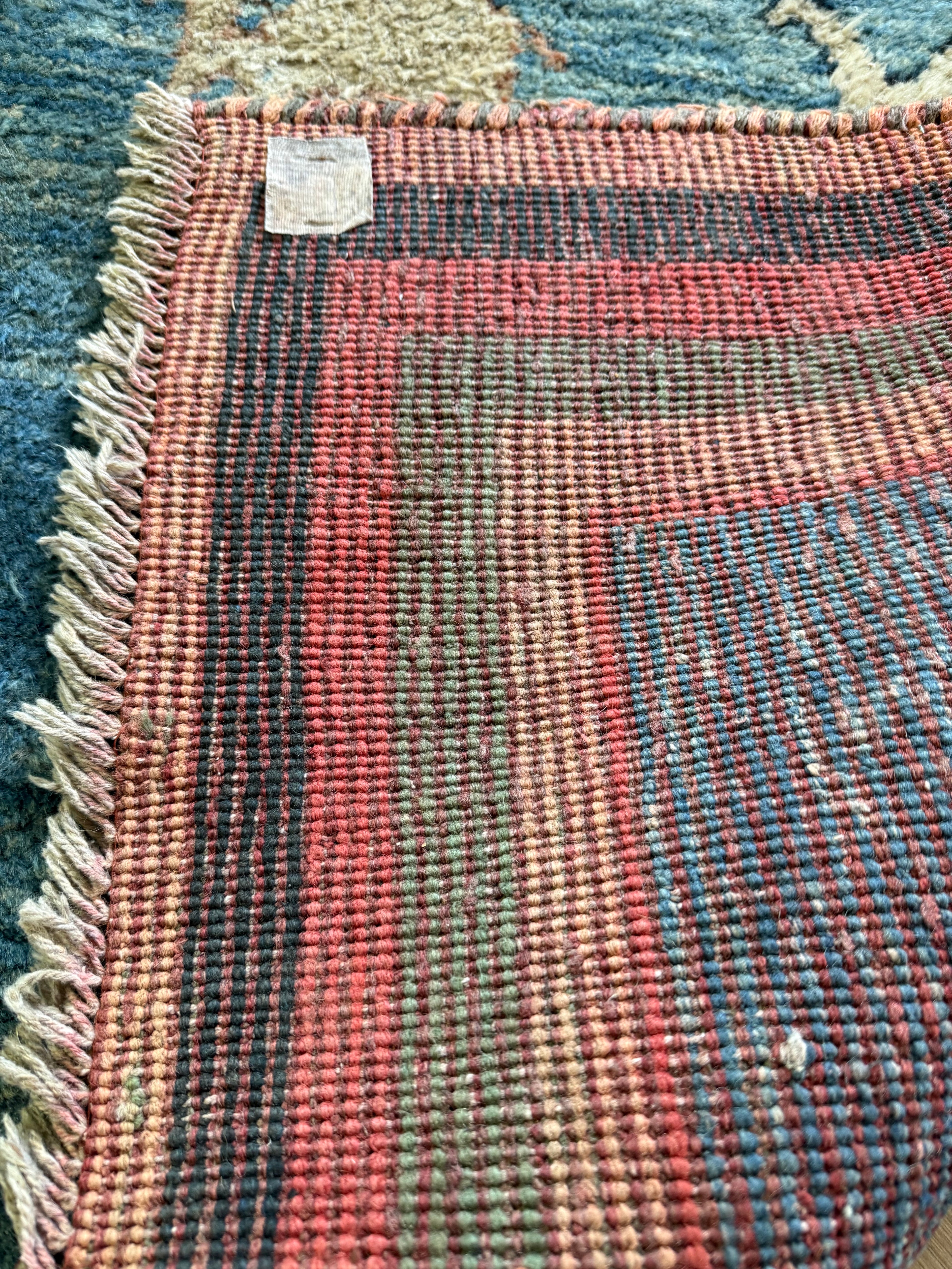 Antiek handgeknoopt Gabbeh vloerkleed – ca. 1890–1920 – 140 × 152 cm