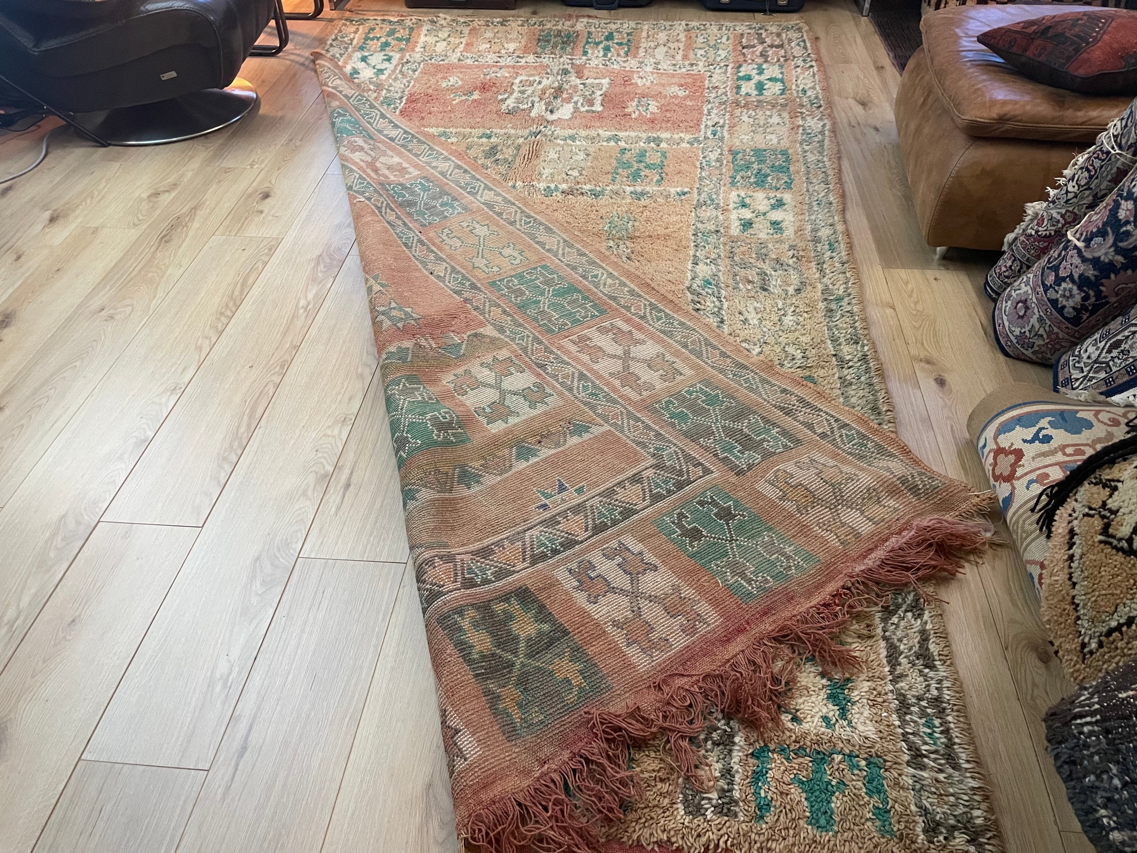 Handgeknoopt vintage Marokkaans tapijt – ca. 335 × 190 cm