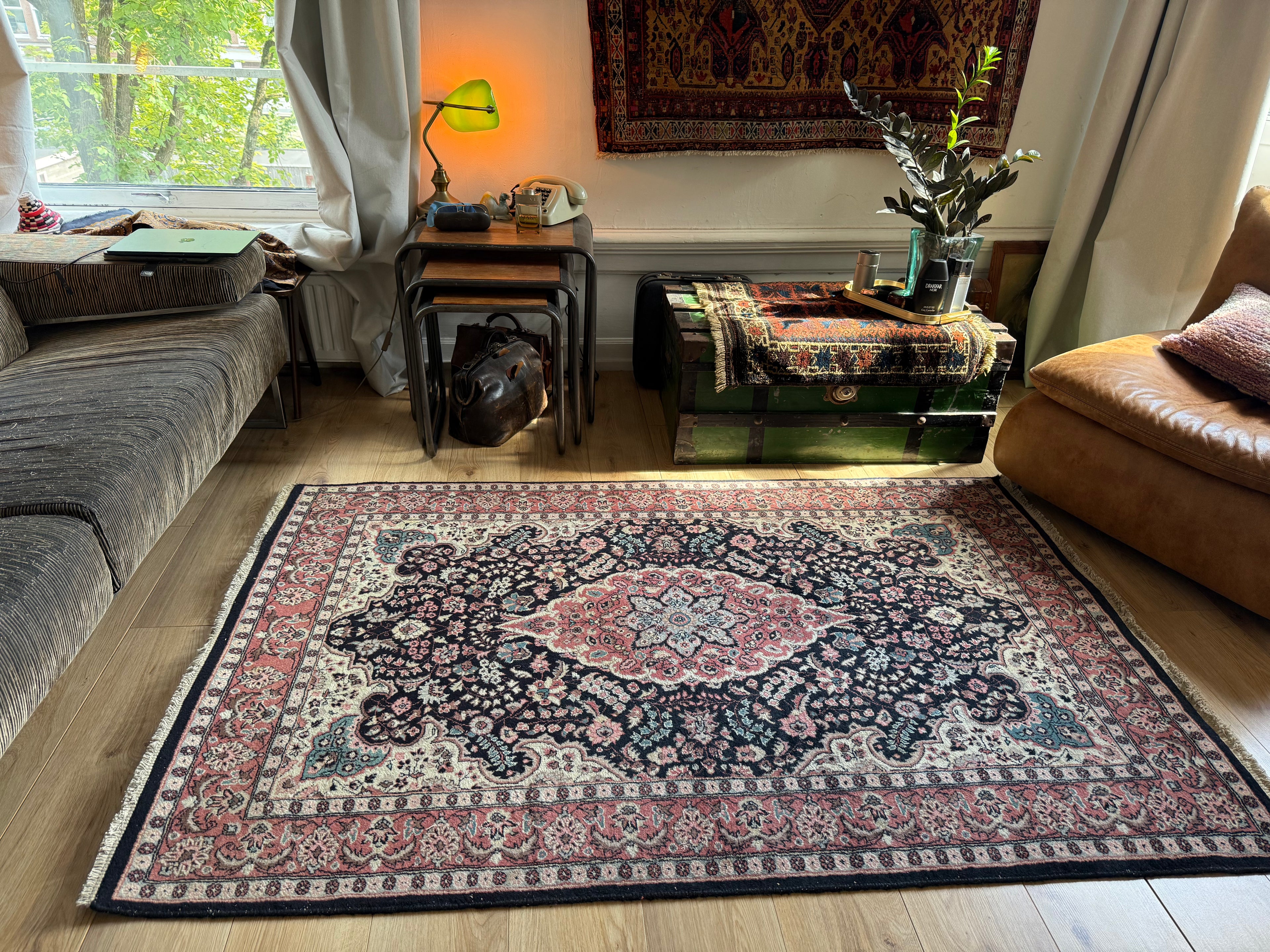 Handgeknoopt vintage tapijt – ca. 193 × 126 cm