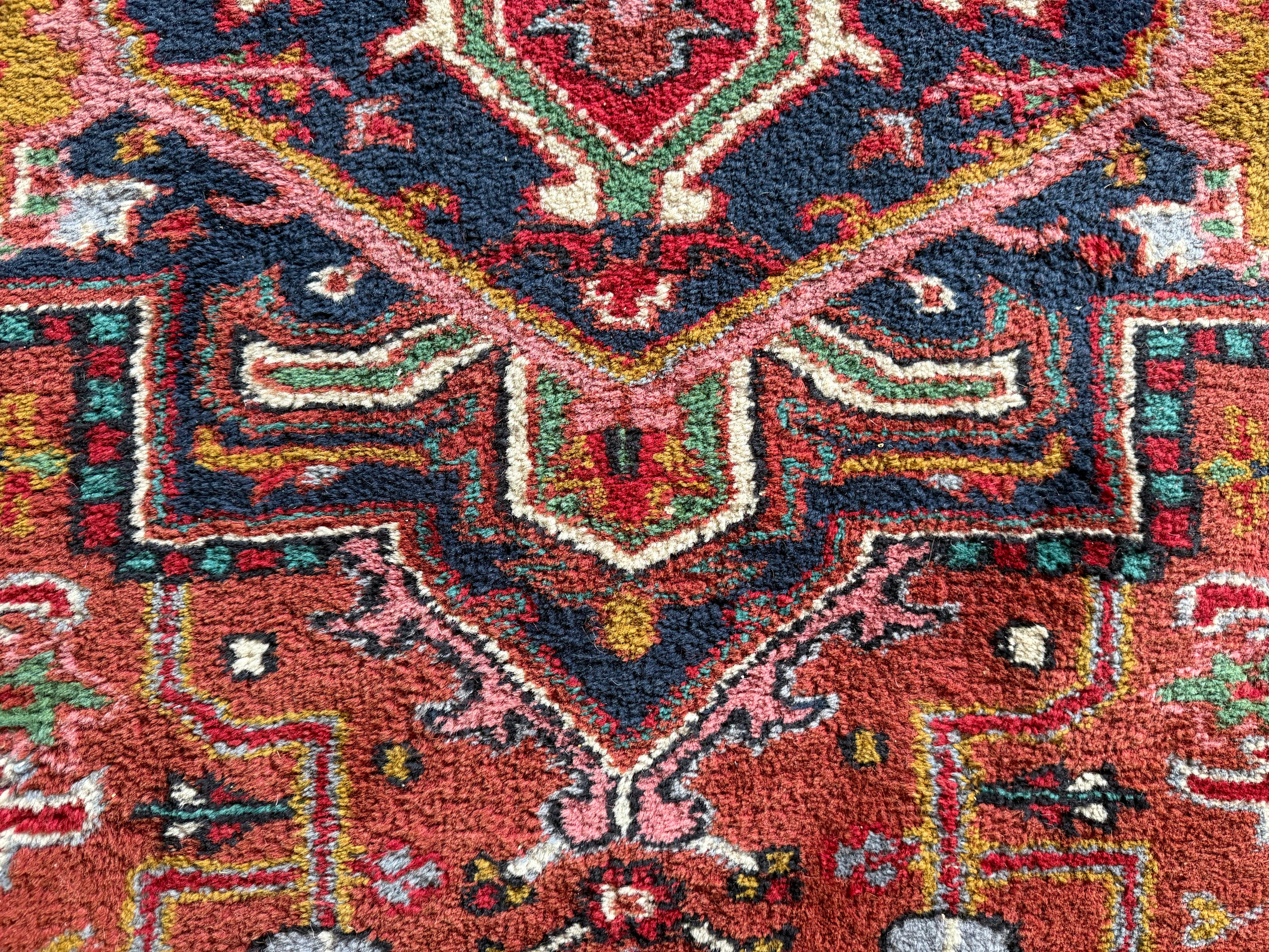 Handgeknoopt vintage tapijt Oosters Heriz design – ca. 340 × 248 cm