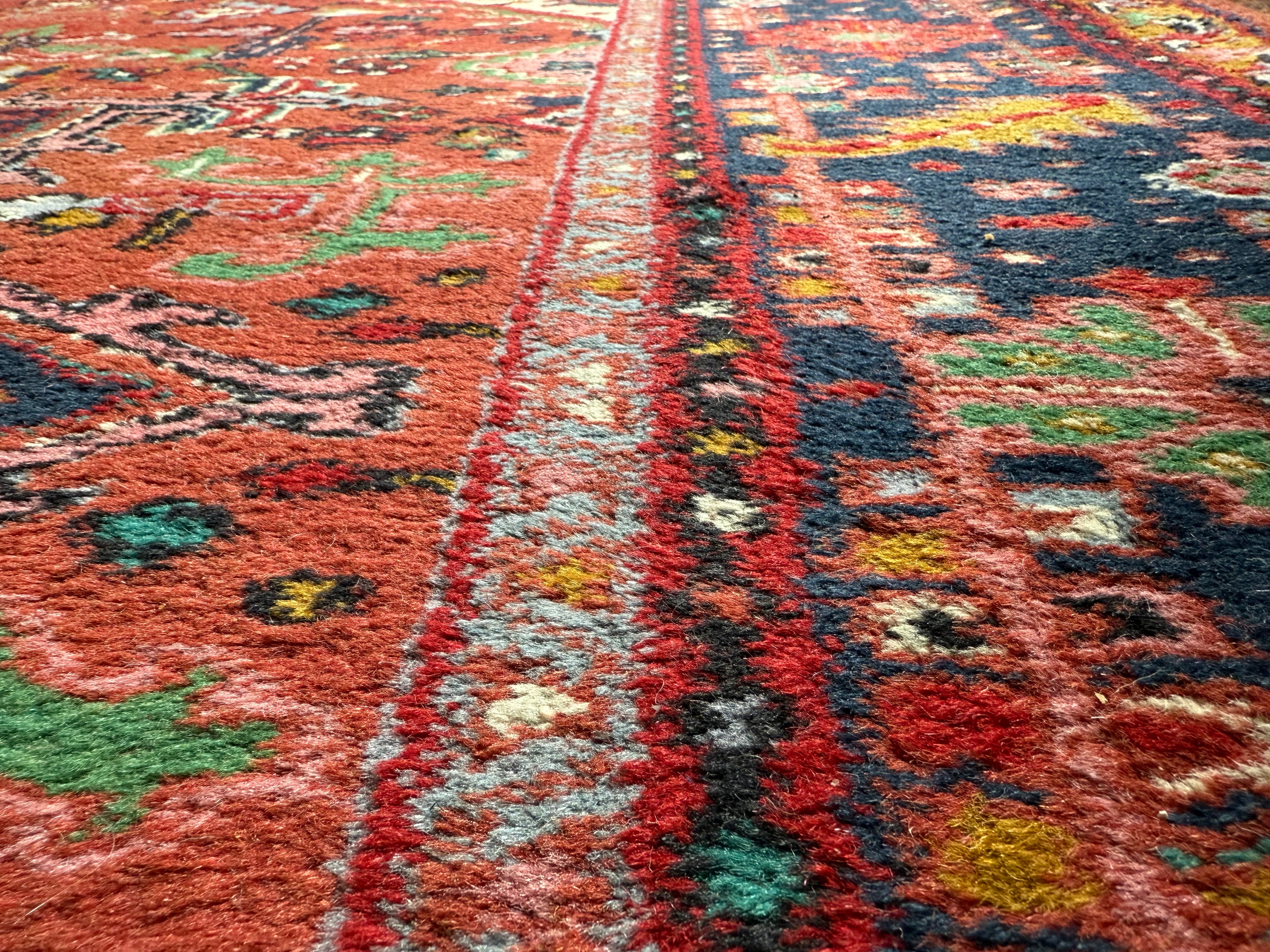 Handgeknoopt vintage tapijt Oosters Heriz design – ca. 340 × 248 cm