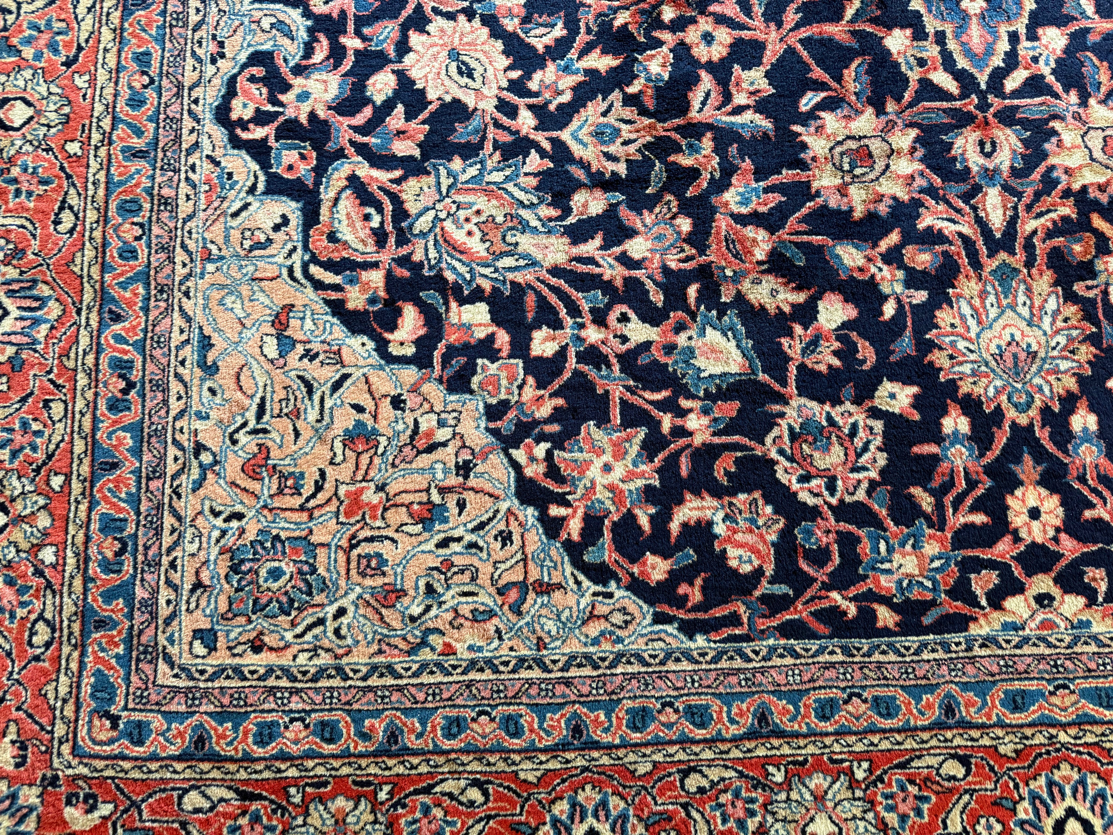 Handgeknoopt vintage tapijt – Klassiek Medaillon – ca. 367 × 265 cm