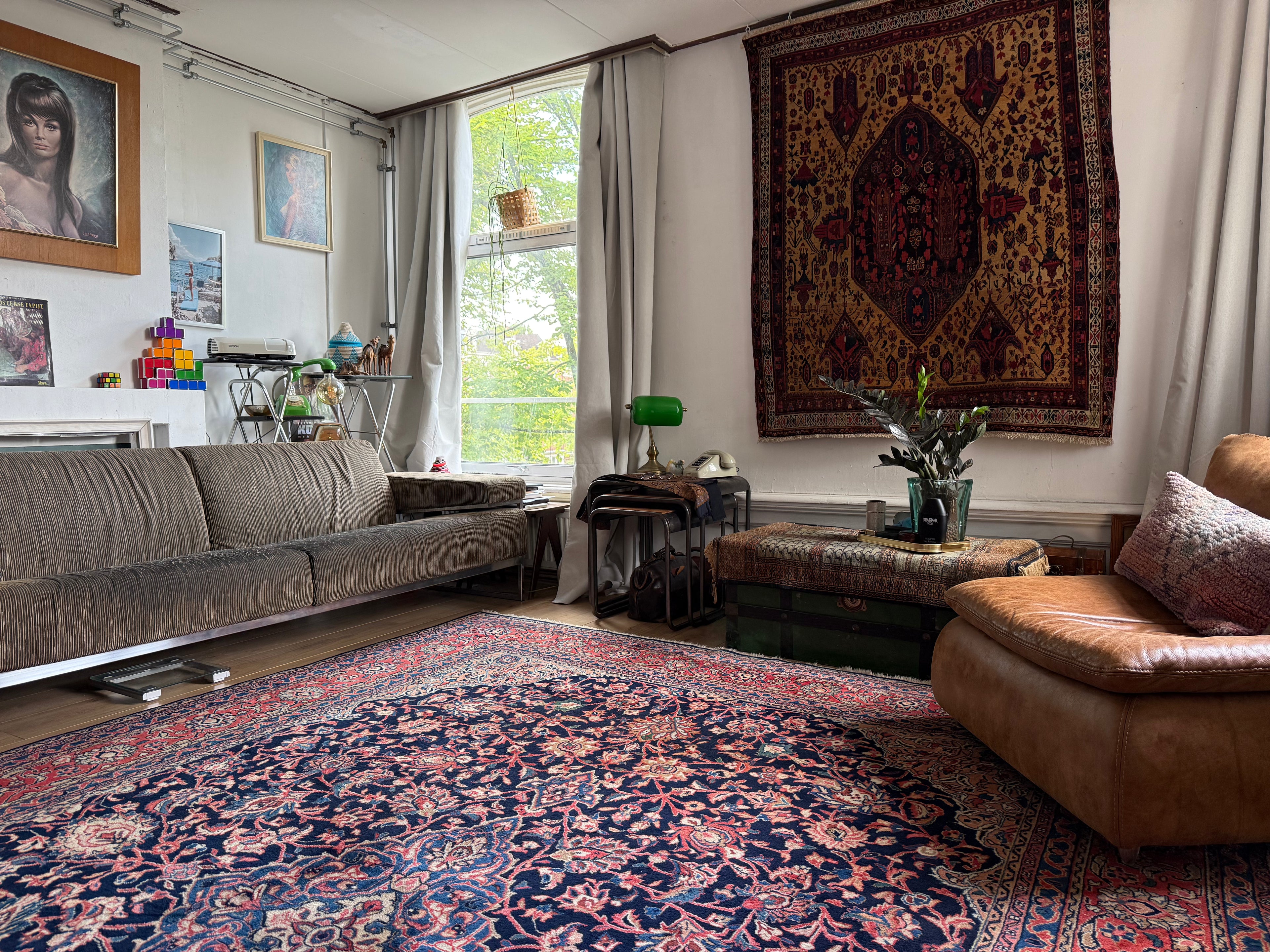 Handgeknoopt vintage tapijt – Klassiek Medaillon – ca. 367 × 265 cm