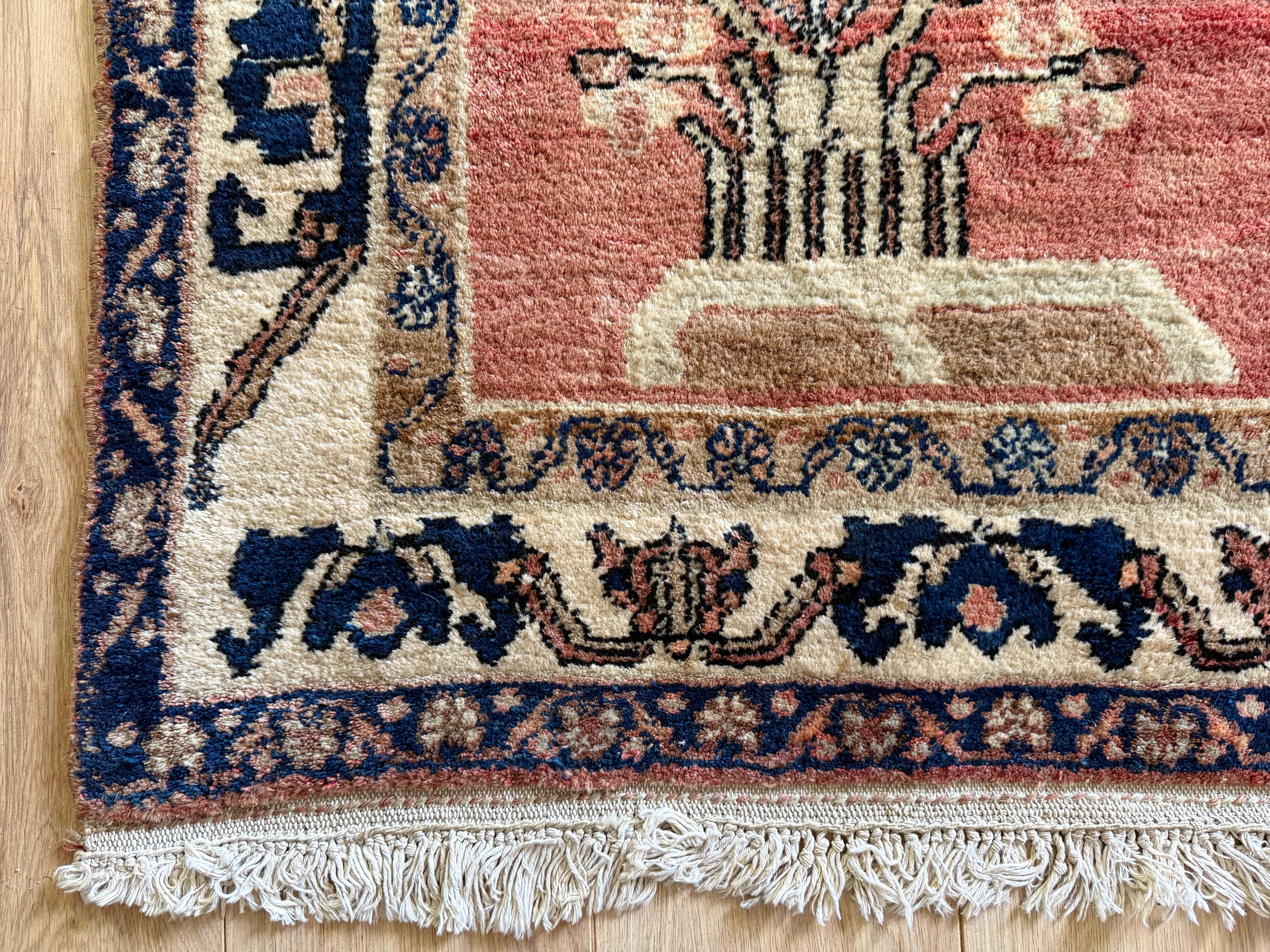 Handgeknoopt vintage tapijt – ca. 221 × 144 cm
