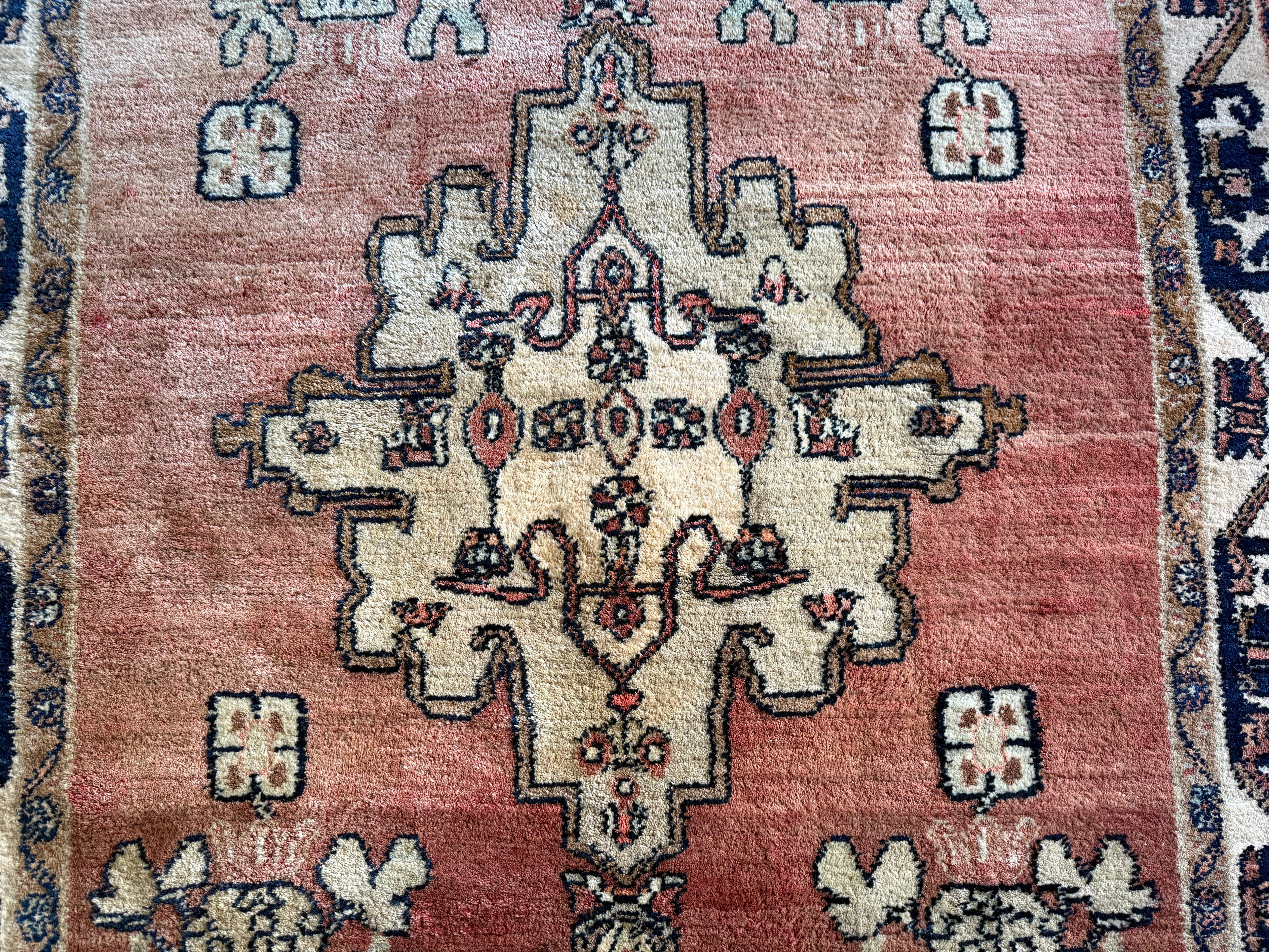 Handgeknoopt vintage tapijt – ca. 221 × 144 cm