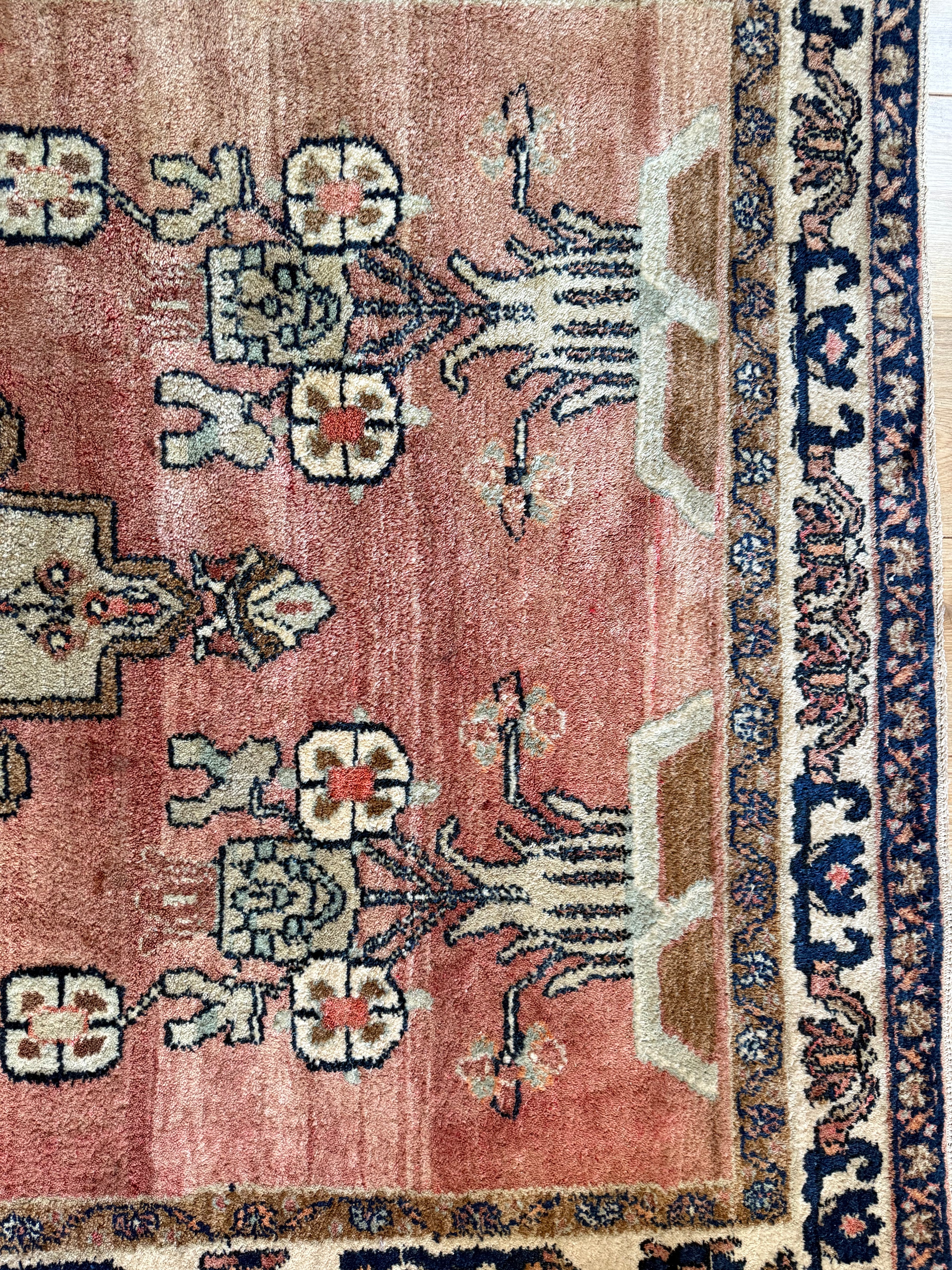 Handgeknoopt vintage tapijt – ca. 221 × 144 cm