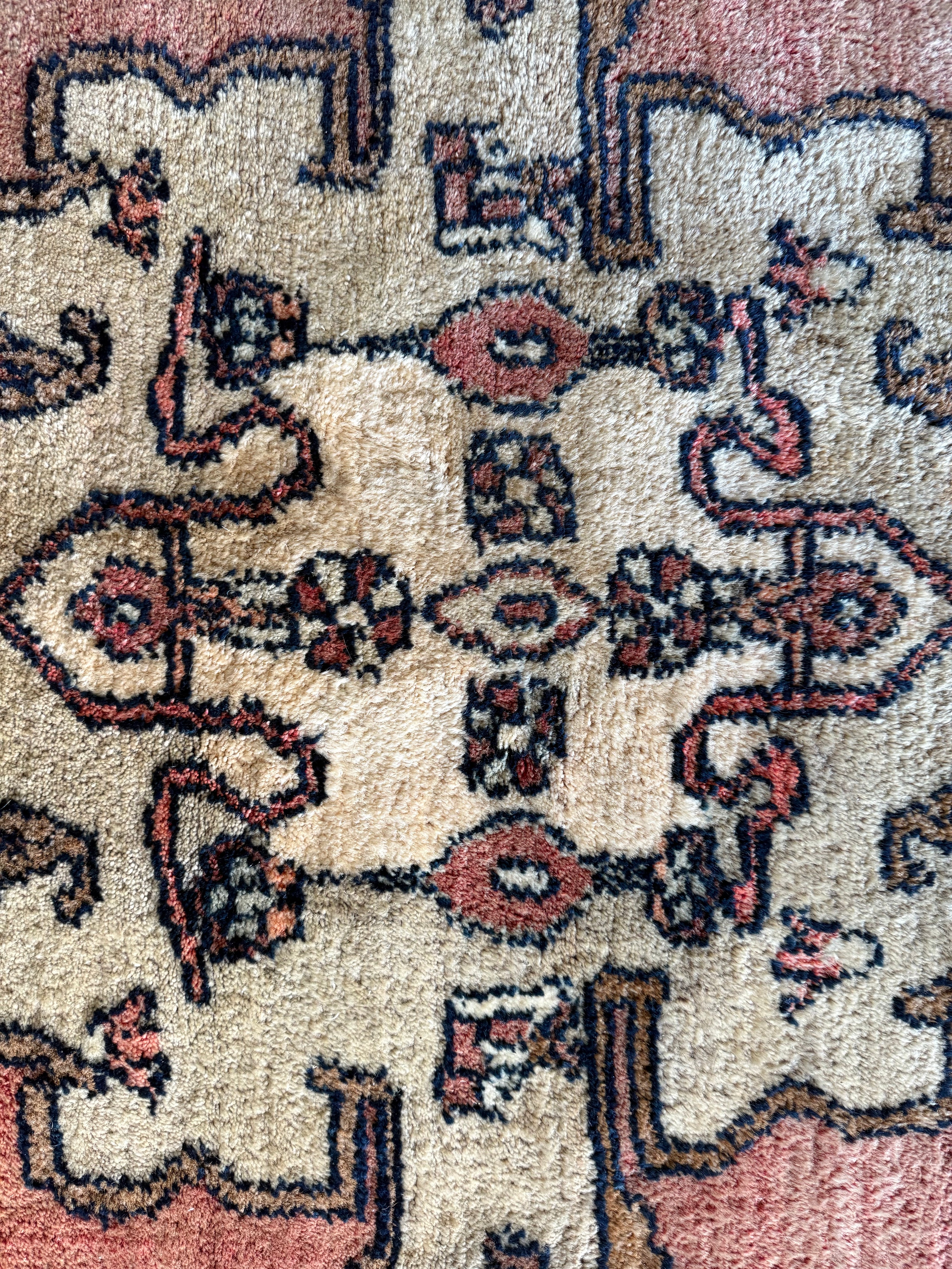 Handgeknoopt vintage tapijt – ca. 221 × 144 cm