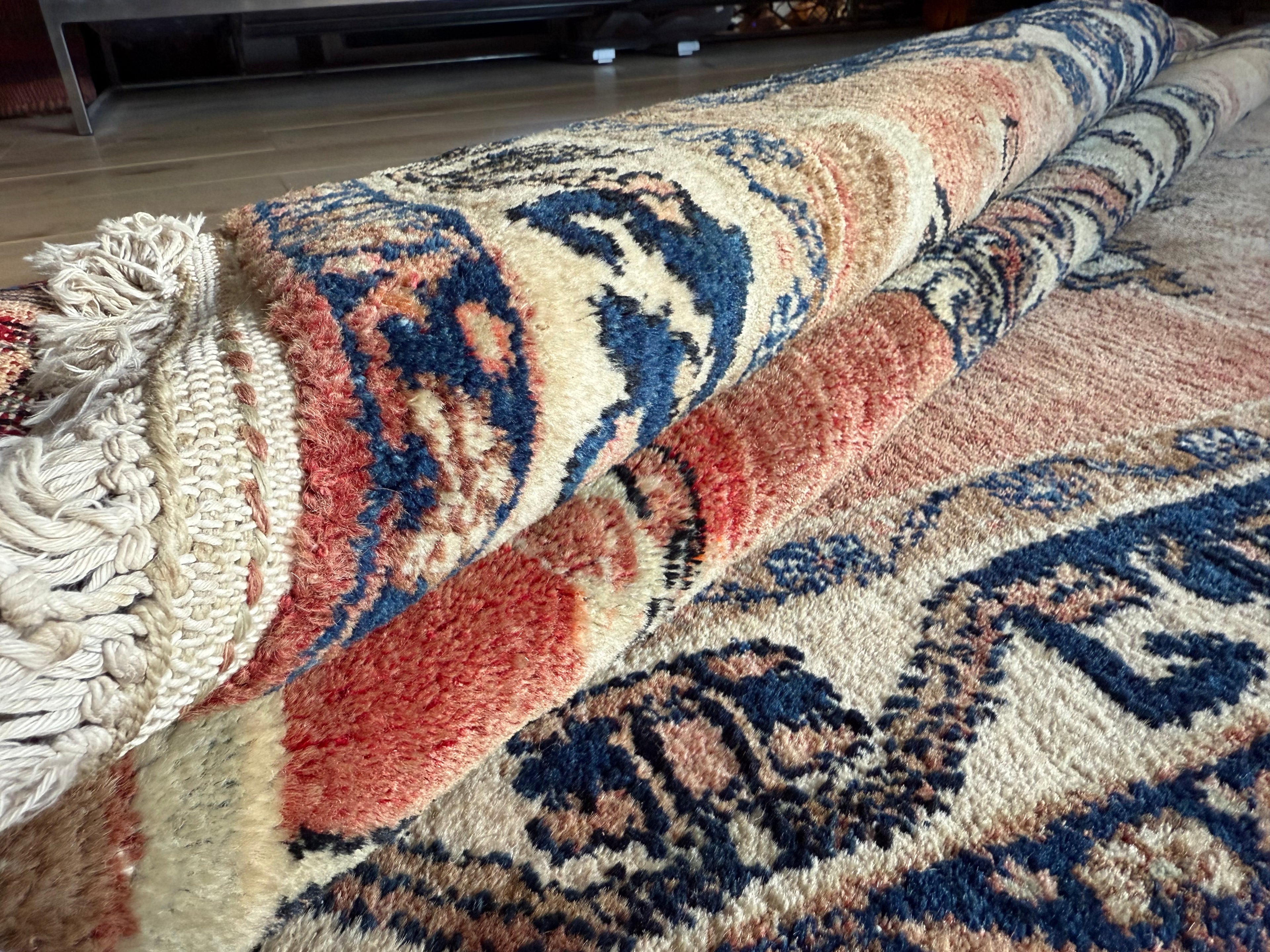 Handgeknoopt vintage tapijt – ca. 221 × 144 cm