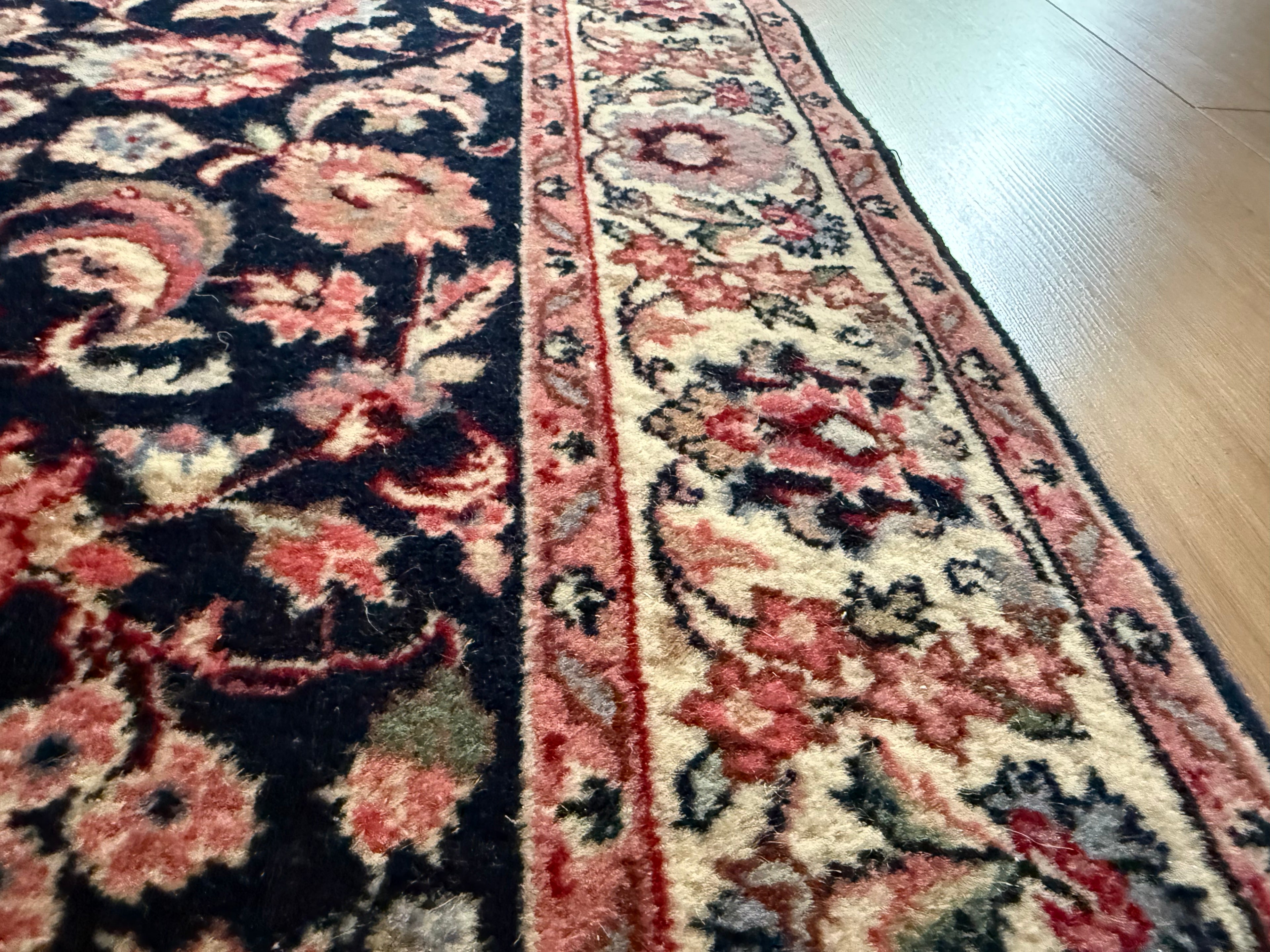Handgeknoopte vintage loper – ca. 360 × 90 cm