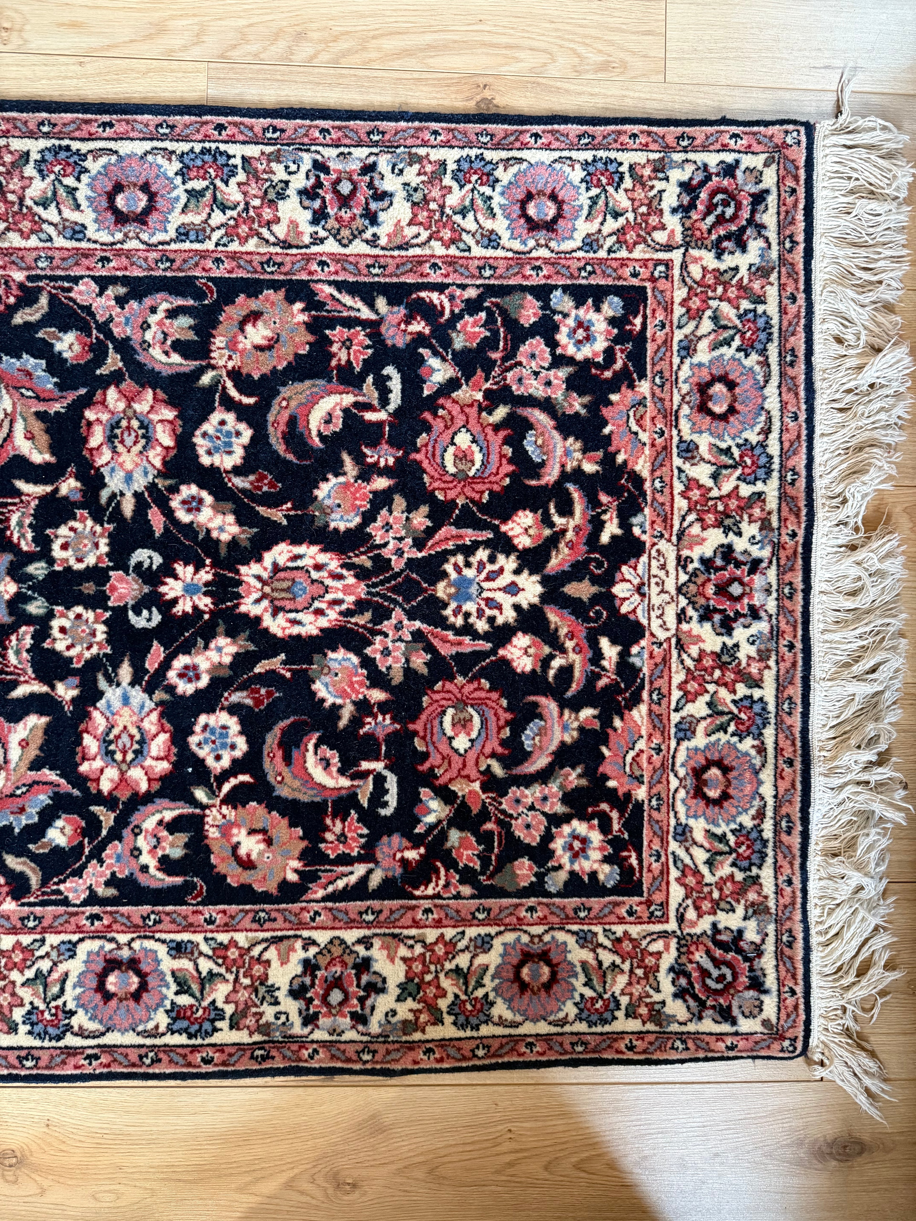 Handgeknoopte vintage loper – ca. 360 × 90 cm