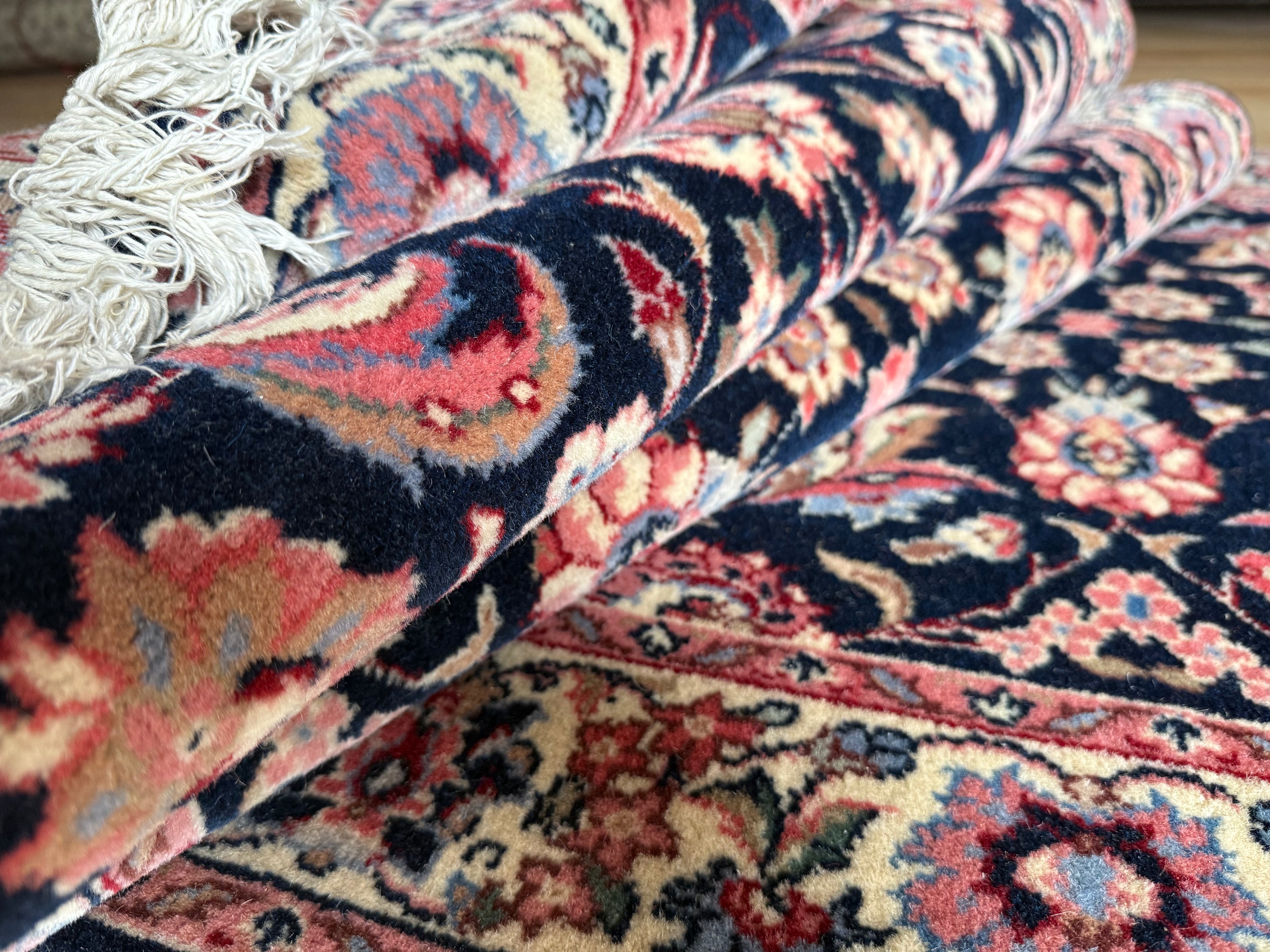 Handgeknoopte vintage loper – ca. 360 × 90 cm
