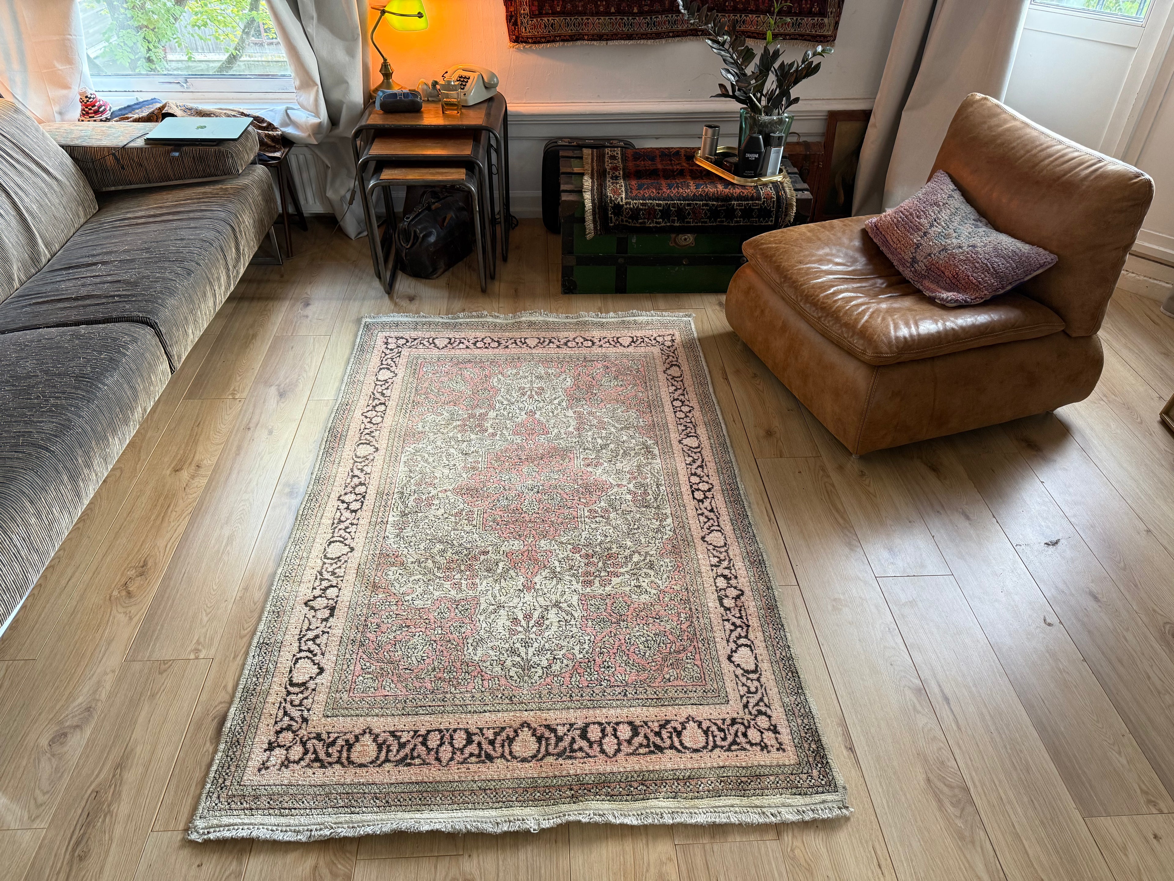 Handgeknoopt vintage tapijt – ca. 191 × 122 cm