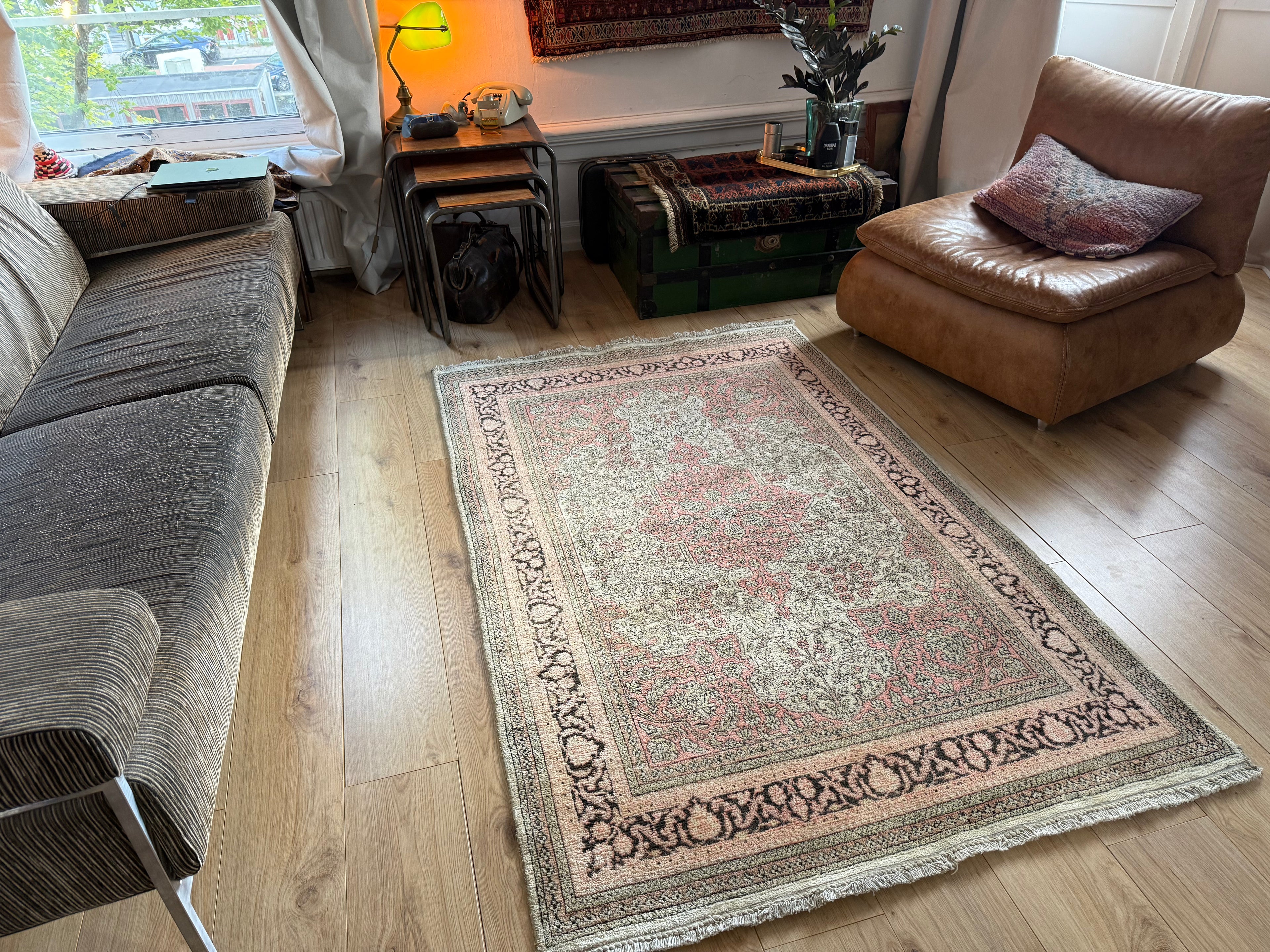 Handgeknoopt vintage tapijt – ca. 191 × 122 cm
