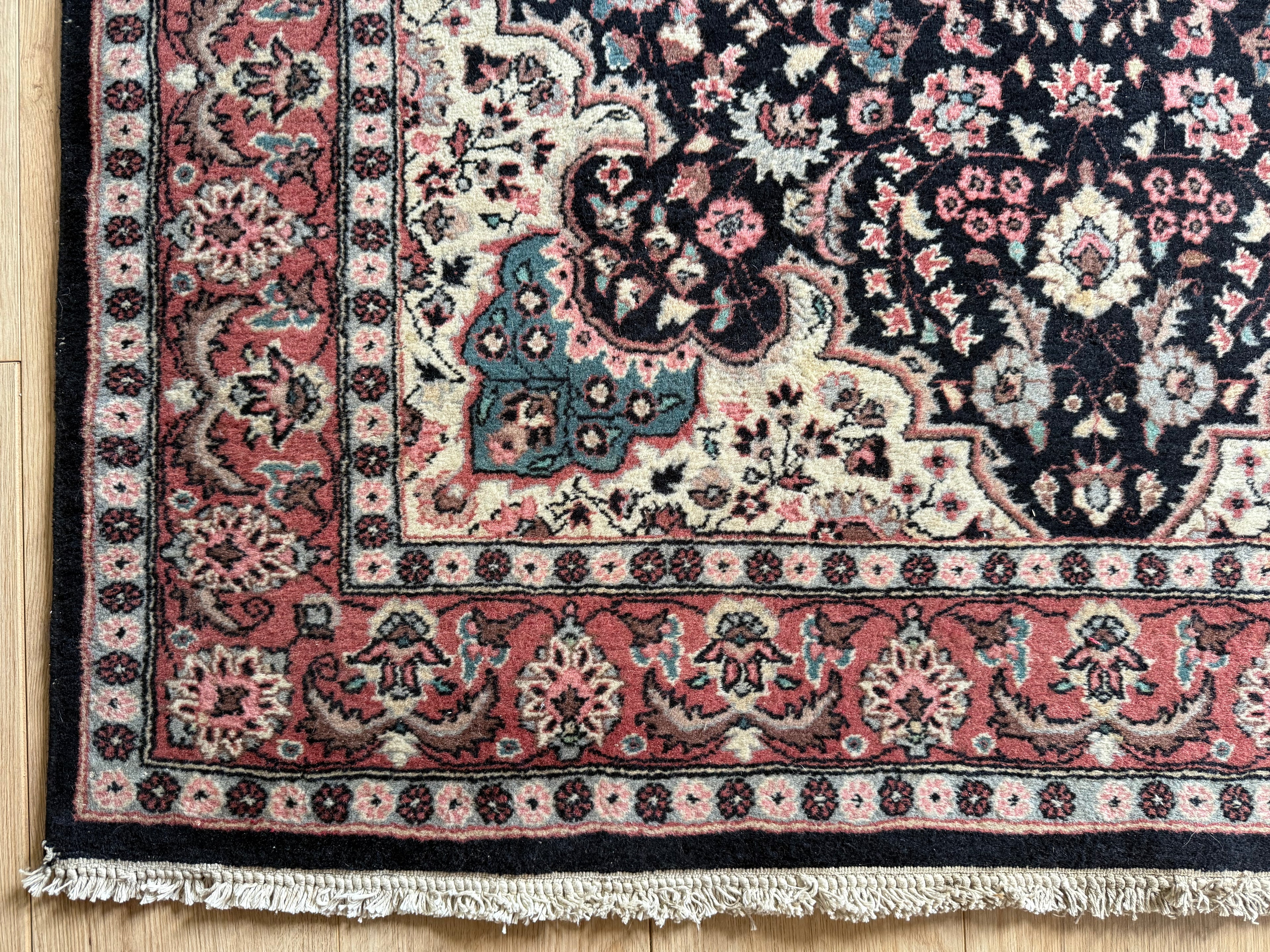 Handgeknoopt vintage tapijt – ca. 193 × 126 cm