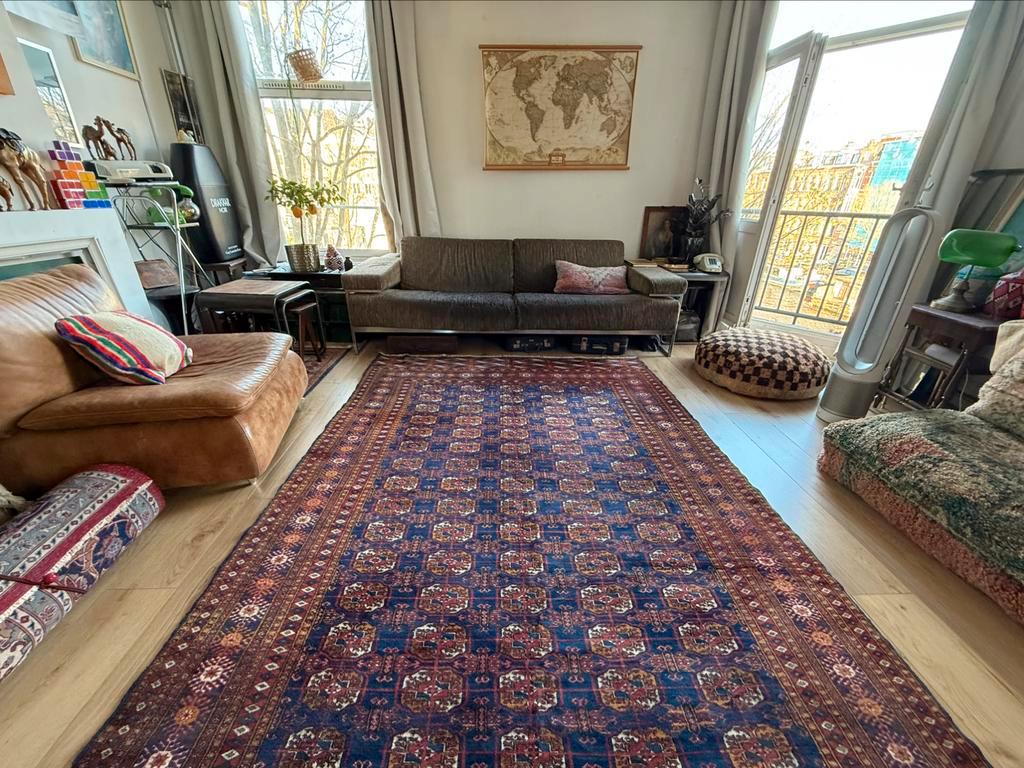 Vintage handgeknoopt Bochara tapijt 185 x272 cm – jaren &