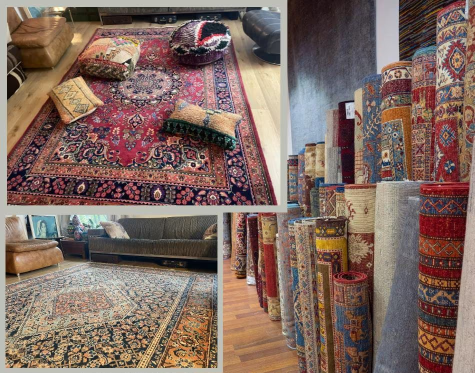 Authentieke vintage tapijten in uiteenlopende stijlen, kleuren en formaten