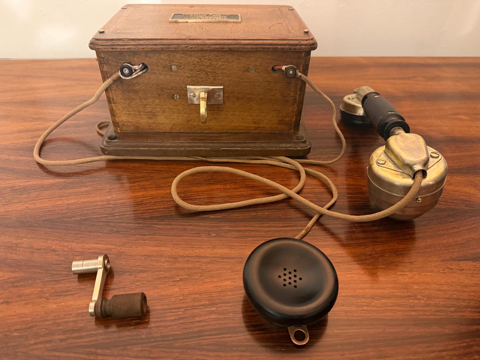 Antique French military wall telephone (circa 1911-1920) – government issue, Saint-Étienne