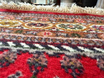 Vintage handgeknoopt vloerkleed – klassiek boteh design – ca. 192 × 125 cm