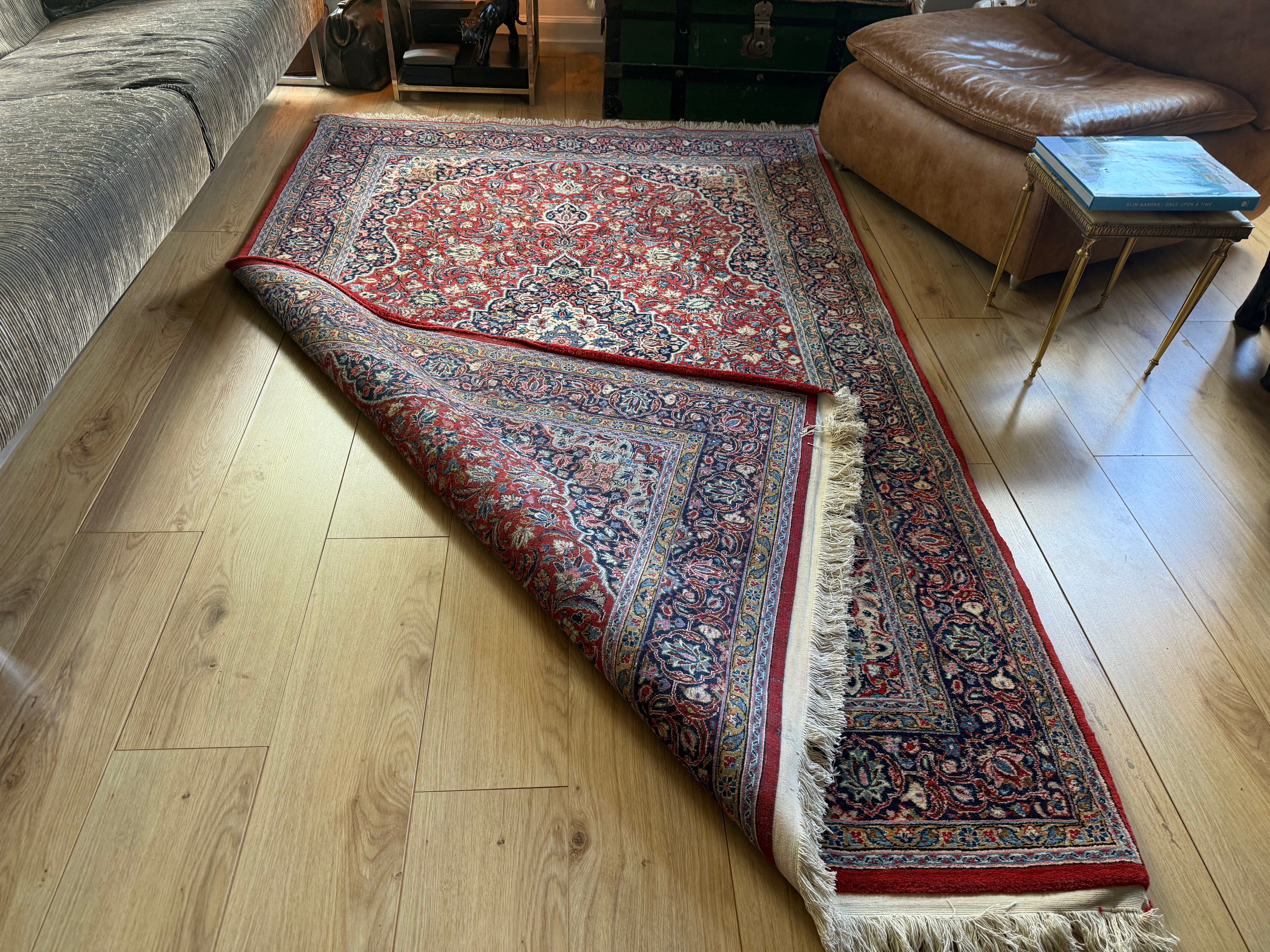 Vintage hand-knotted classic carpet 243 × 148 cm